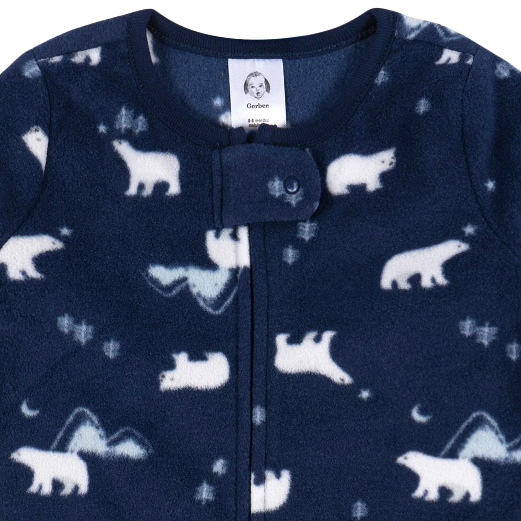 Baby Neutral Polar Bears Wearable Blanket - Image 2
