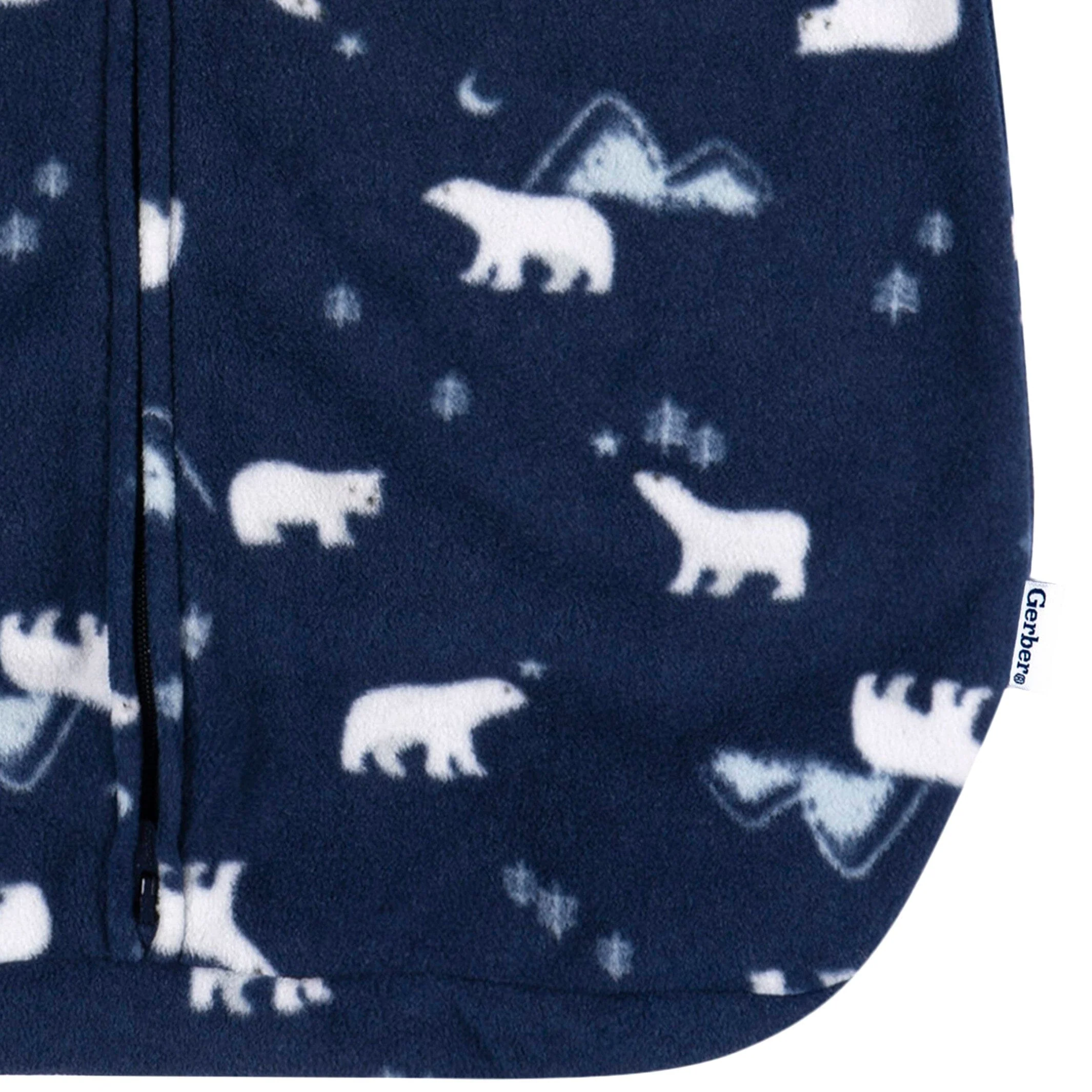 Baby Neutral Polar Bears Wearable Blanket - Image 3