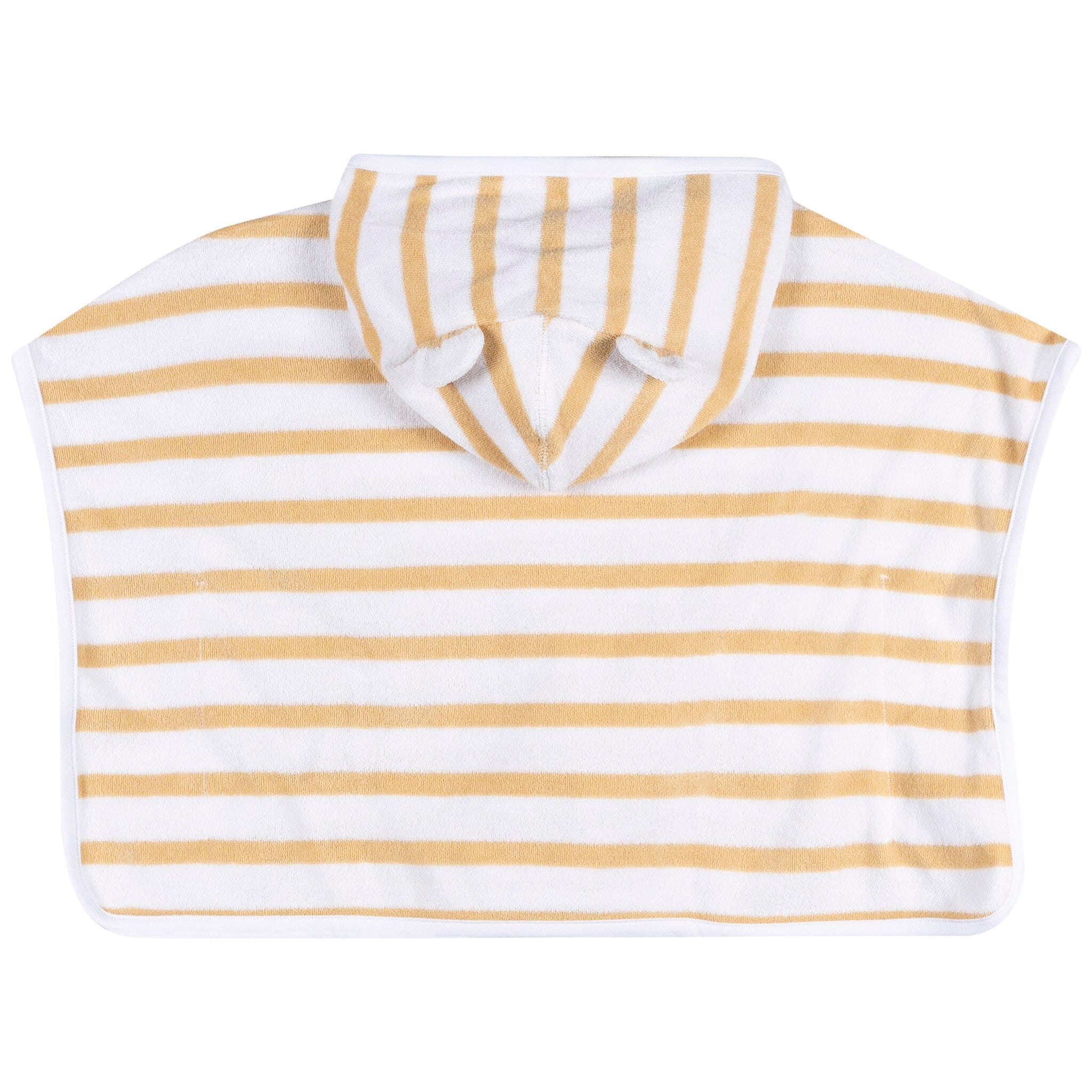 Baby Neutral Tan Stripe Hooded Swim Coverup - Image 4