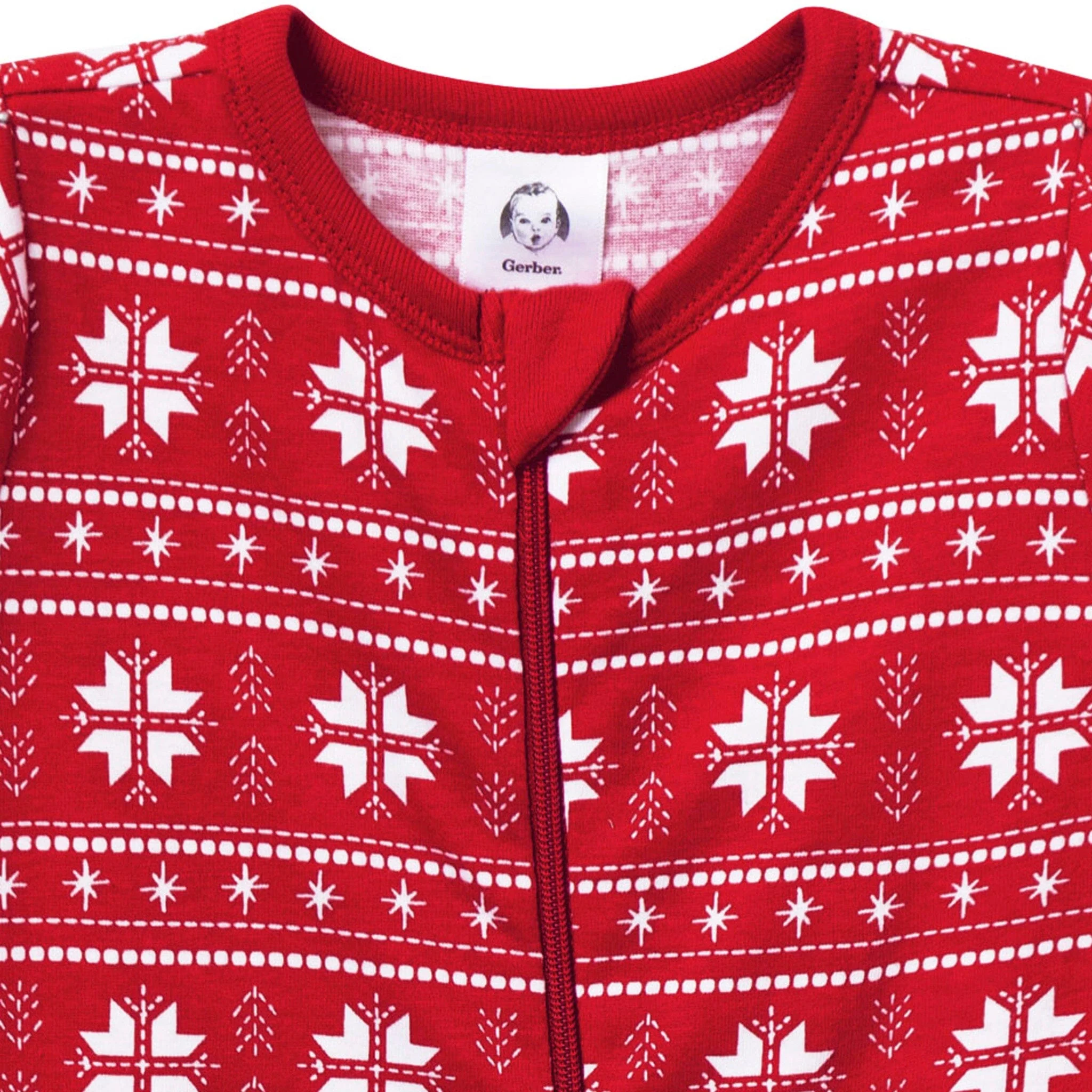 Baby Neutral Red Fair Isle Sleep 'N Play - Image 4
