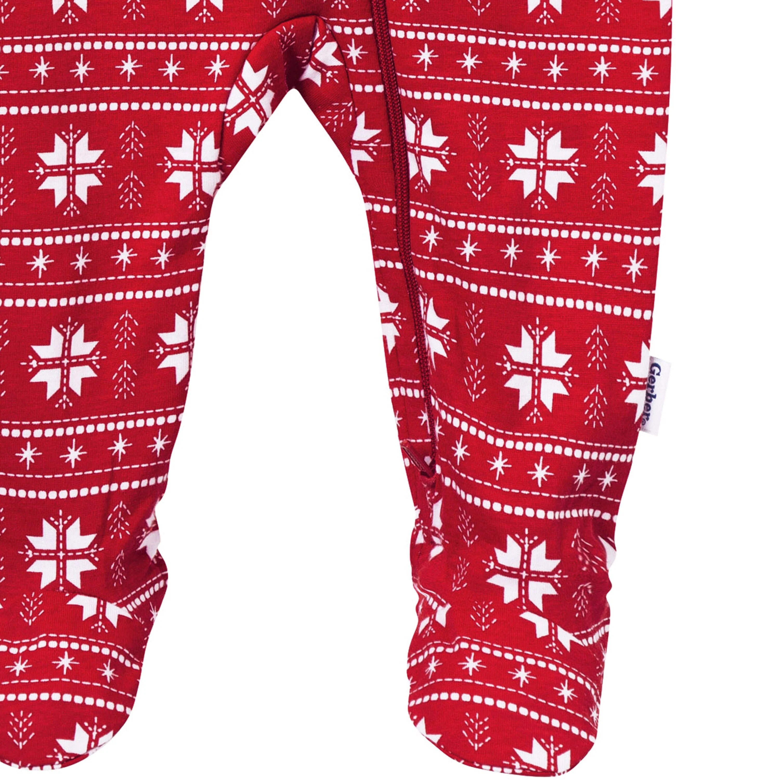 Baby Neutral Red Fair Isle Sleep 'N Play - Image 6