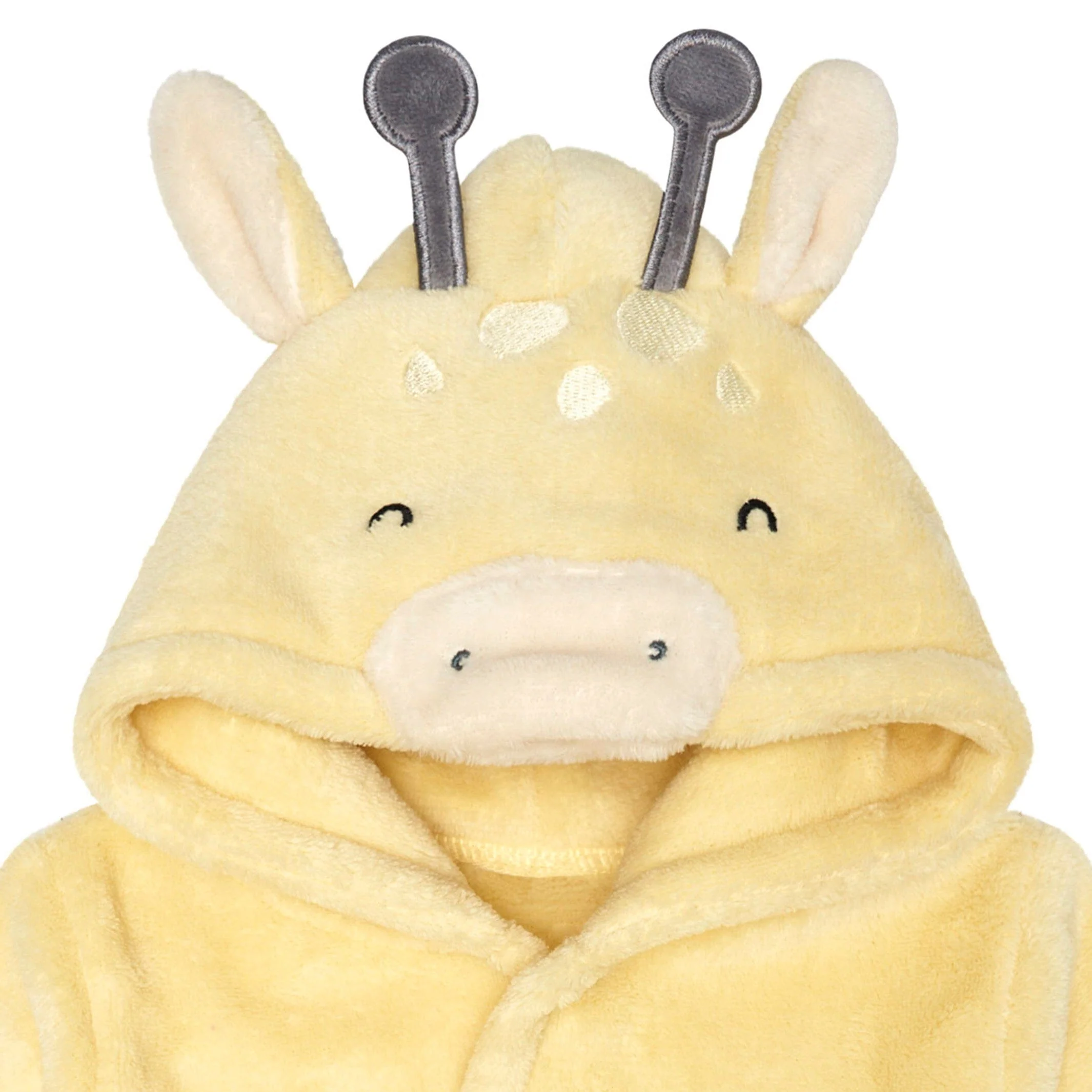 Embroidered Baby Neutral Giraffe Robe - Image 5