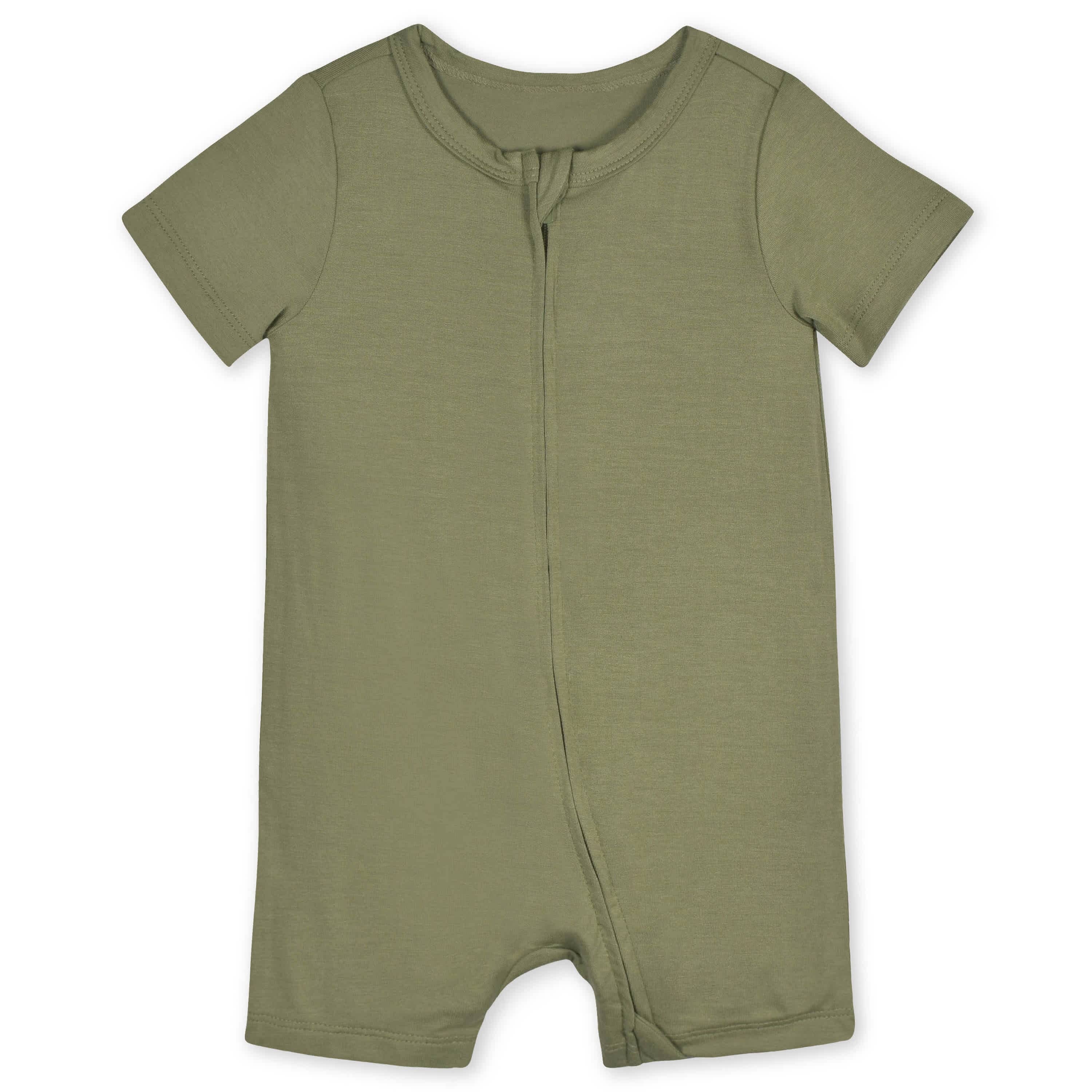 Baby Moss Buttery Soft Viscose Made from Eucalyptus Snug Fit Romper - Image 2