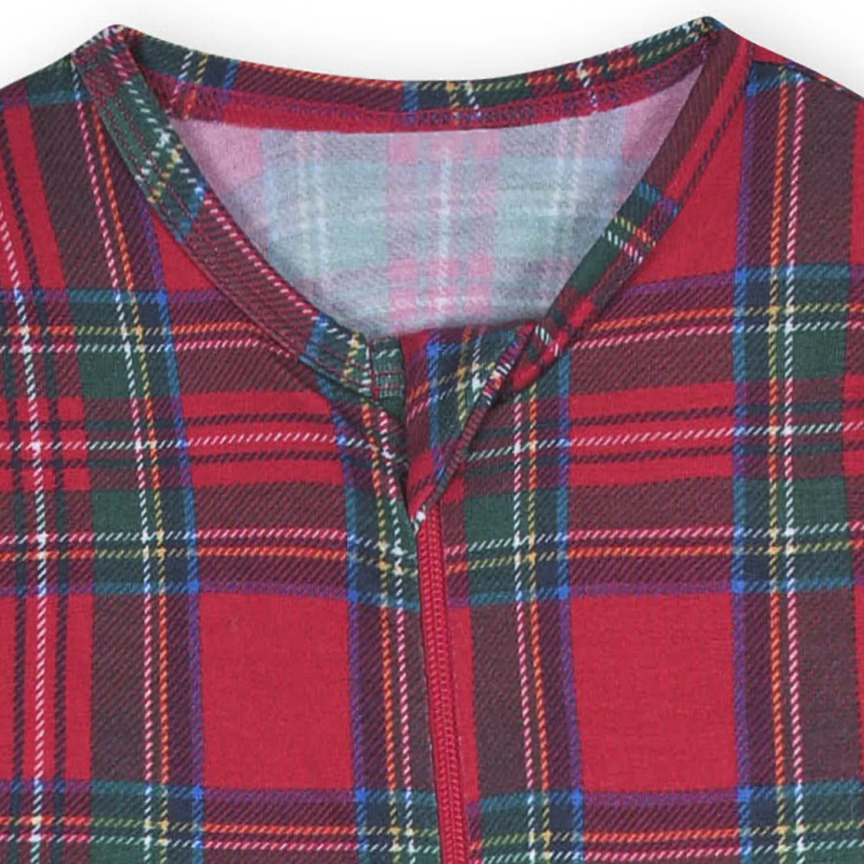 Baby Plaid About You Buttery Soft Viscose Made from Eucalyptus Snug Fit Footed Holiday Pajamas - Image 5