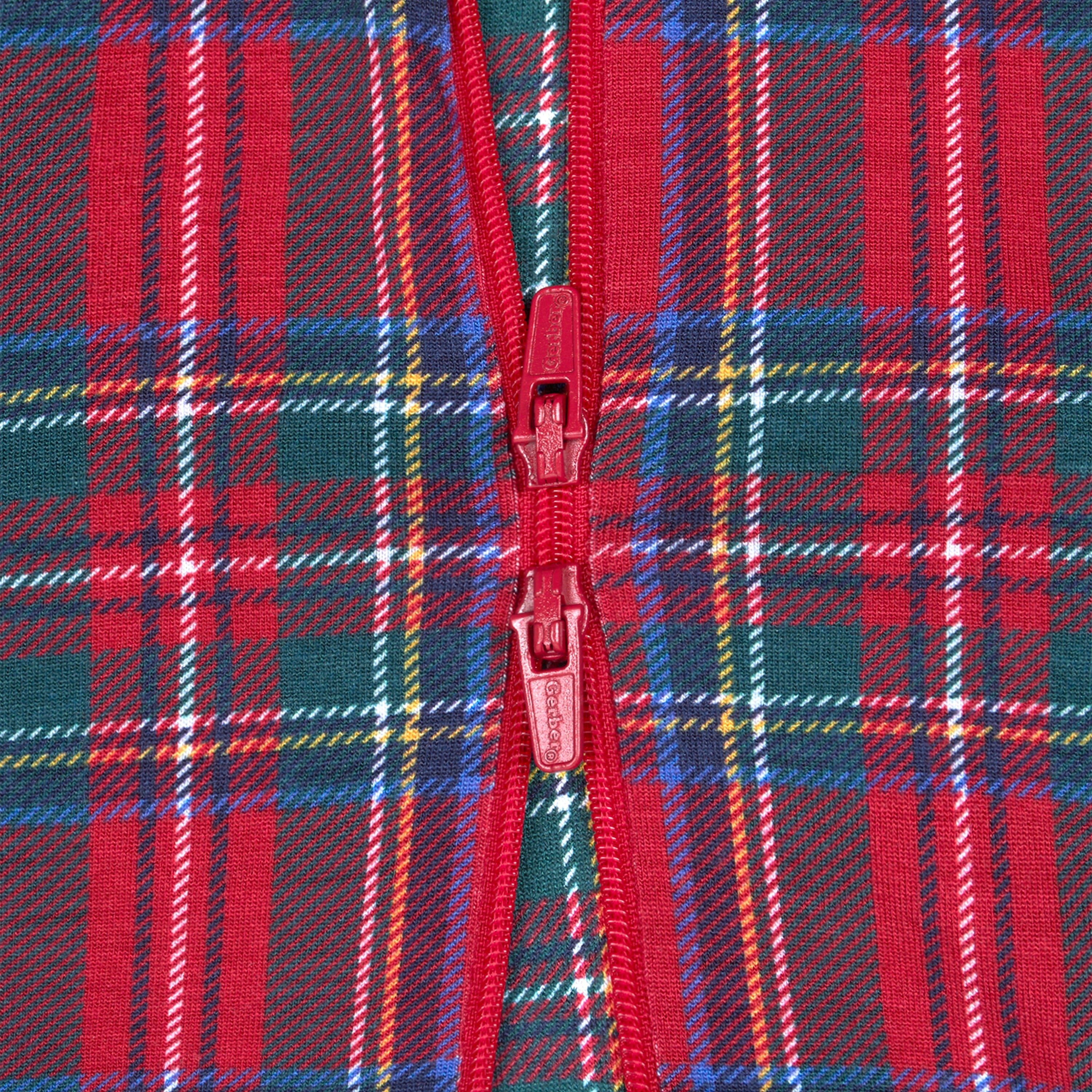Baby Plaid About You Buttery Soft Viscose Made from Eucalyptus Snug Fit Footed Holiday Pajamas - Image 6