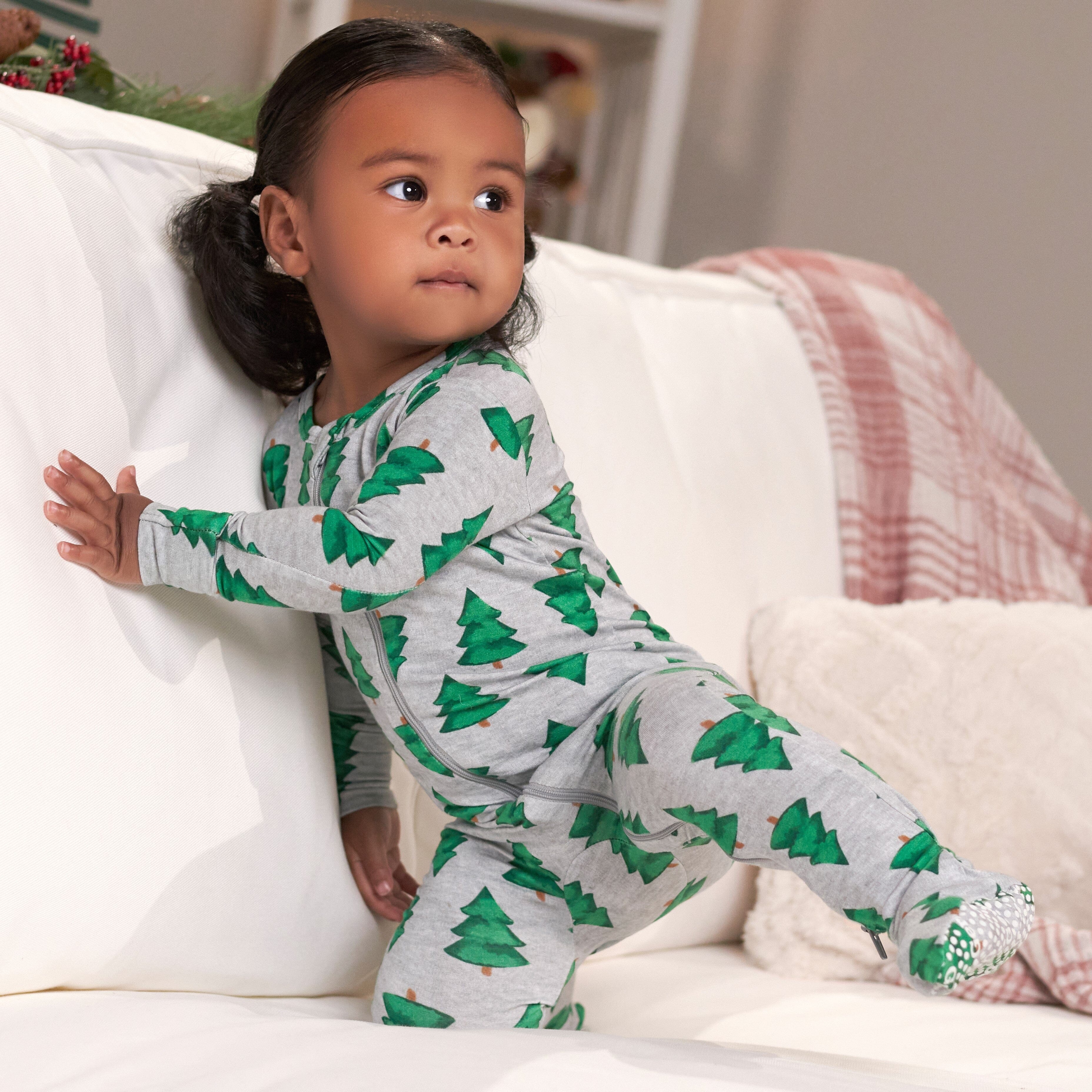 Baby Spruce Christmas Tree Footed Pajamas - Image 5
