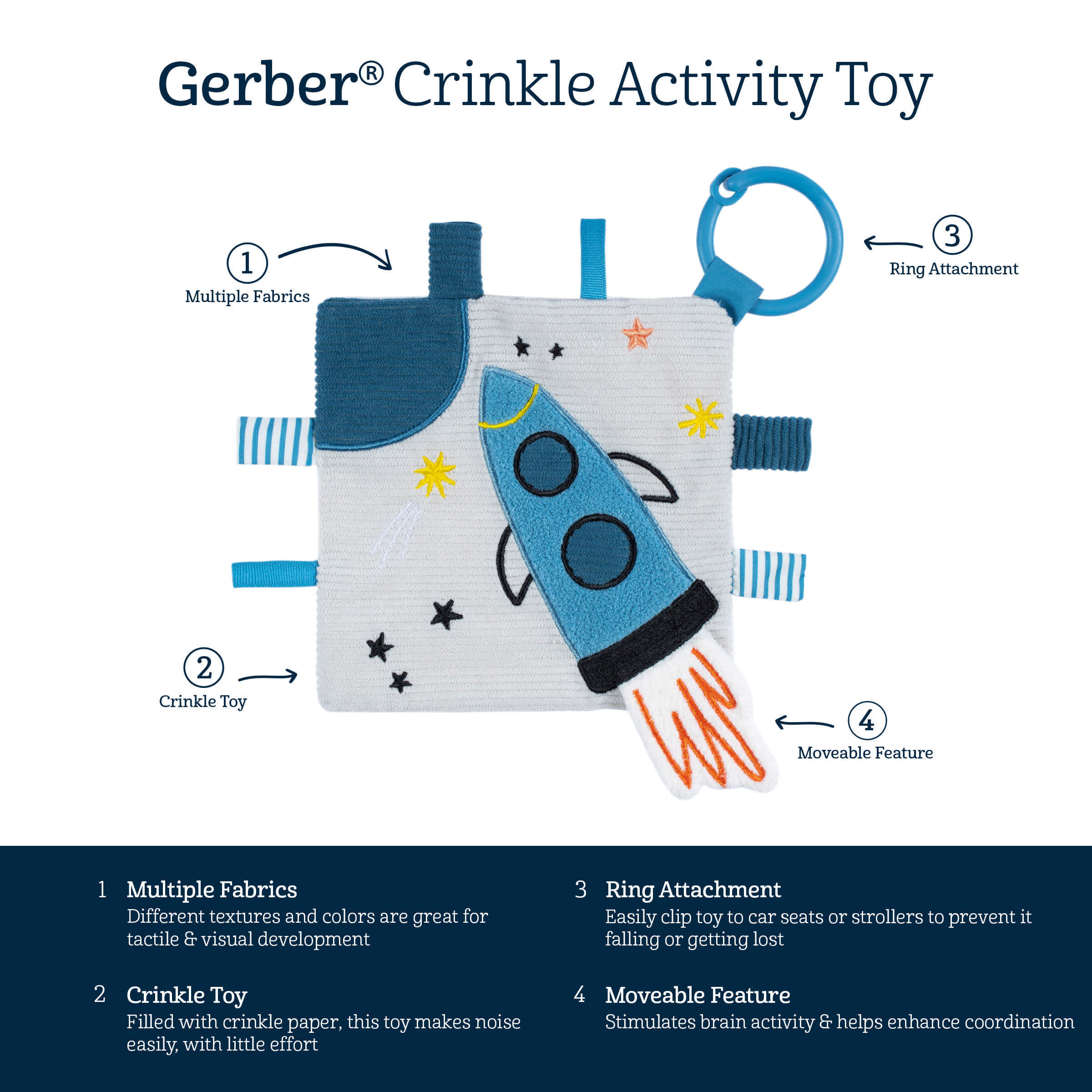 Baby Boys Space Crinkle Toy - Image 8