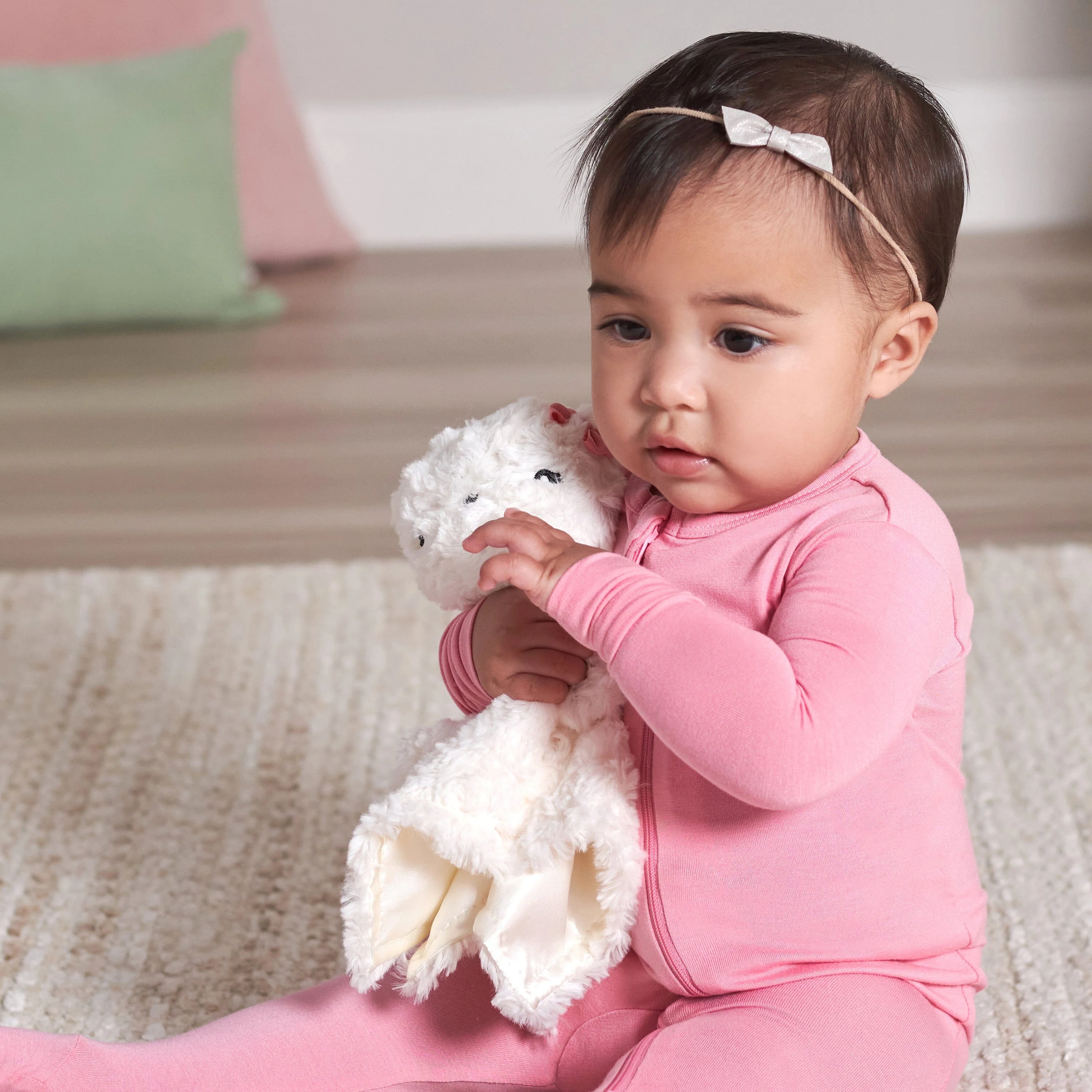 Embroidered Baby Girls Cat Security Blanket - Image 4
