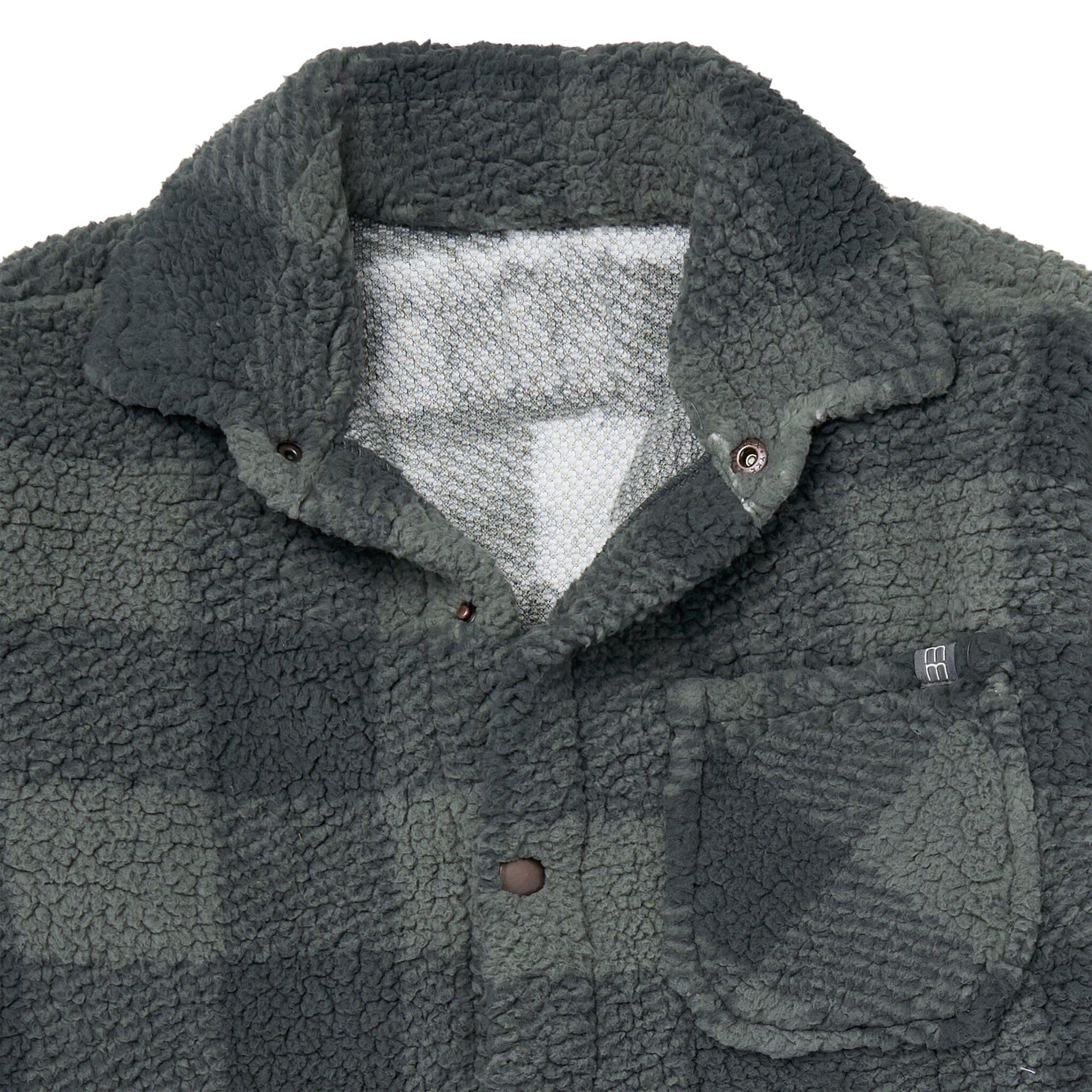 Boys Green Plaid Sherpa Jacket - Image 4