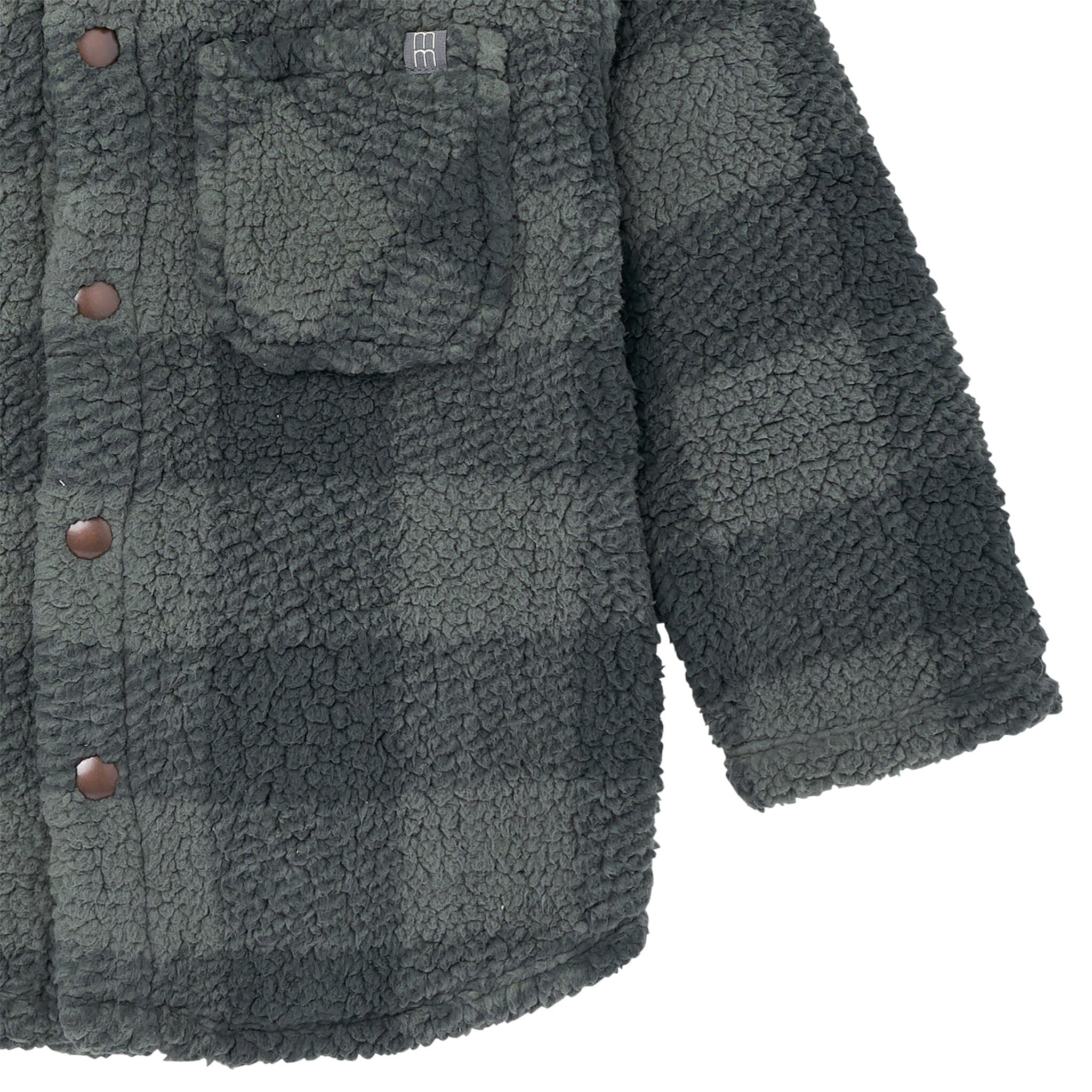 Boys Green Plaid Sherpa Jacket - Image 6