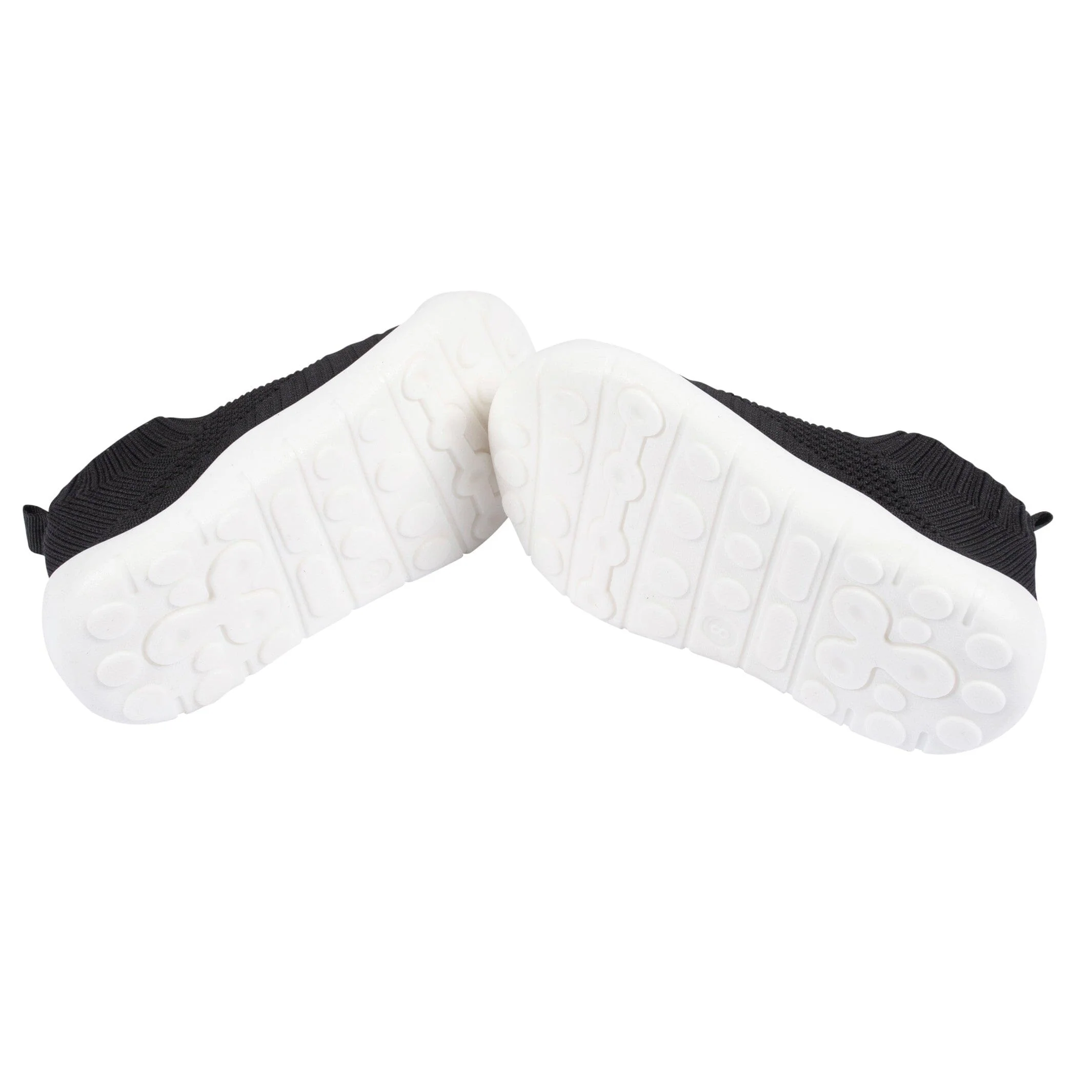 Toddler Neutral Black Stretchy Knit Slip-On Sneaker, US 11 - Image 6
