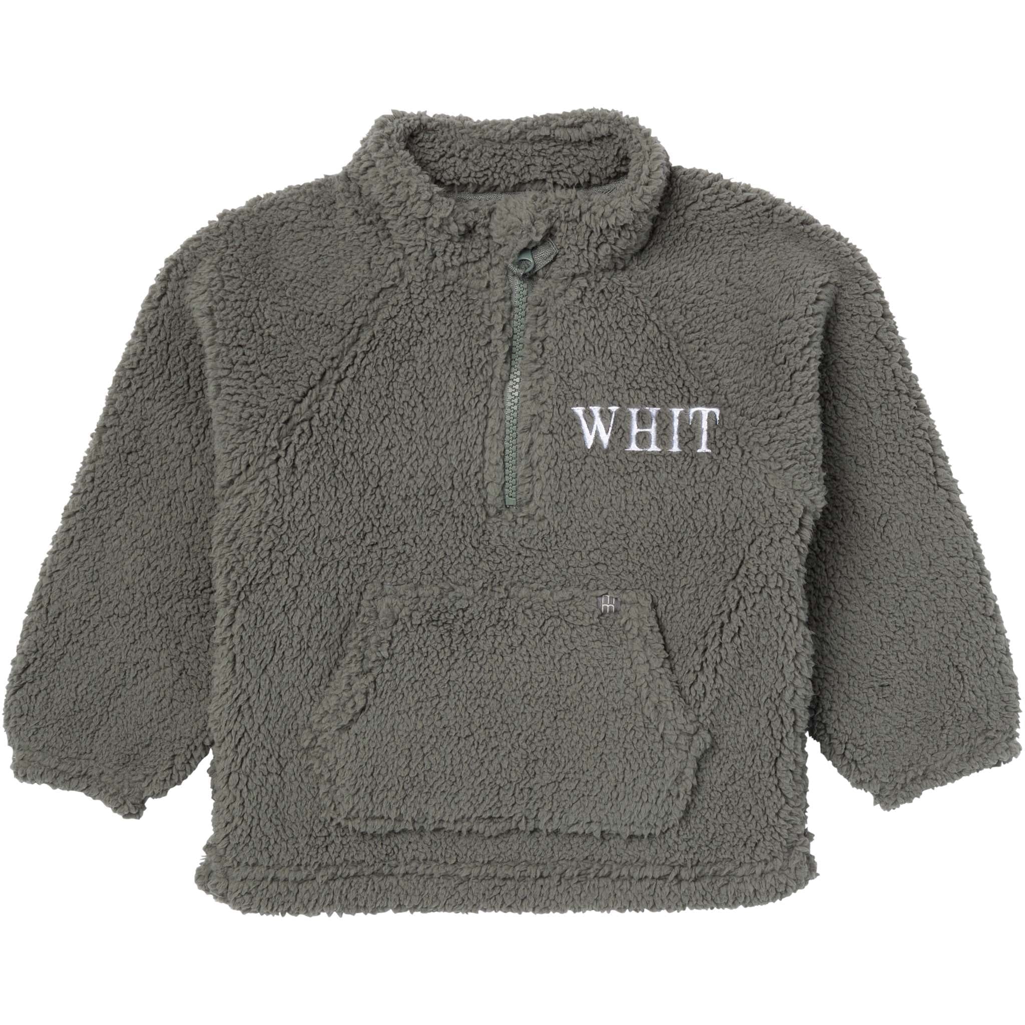 Embroidered Infant & Toddler Boys Dark Green Half-Zip Pullover - Image 2