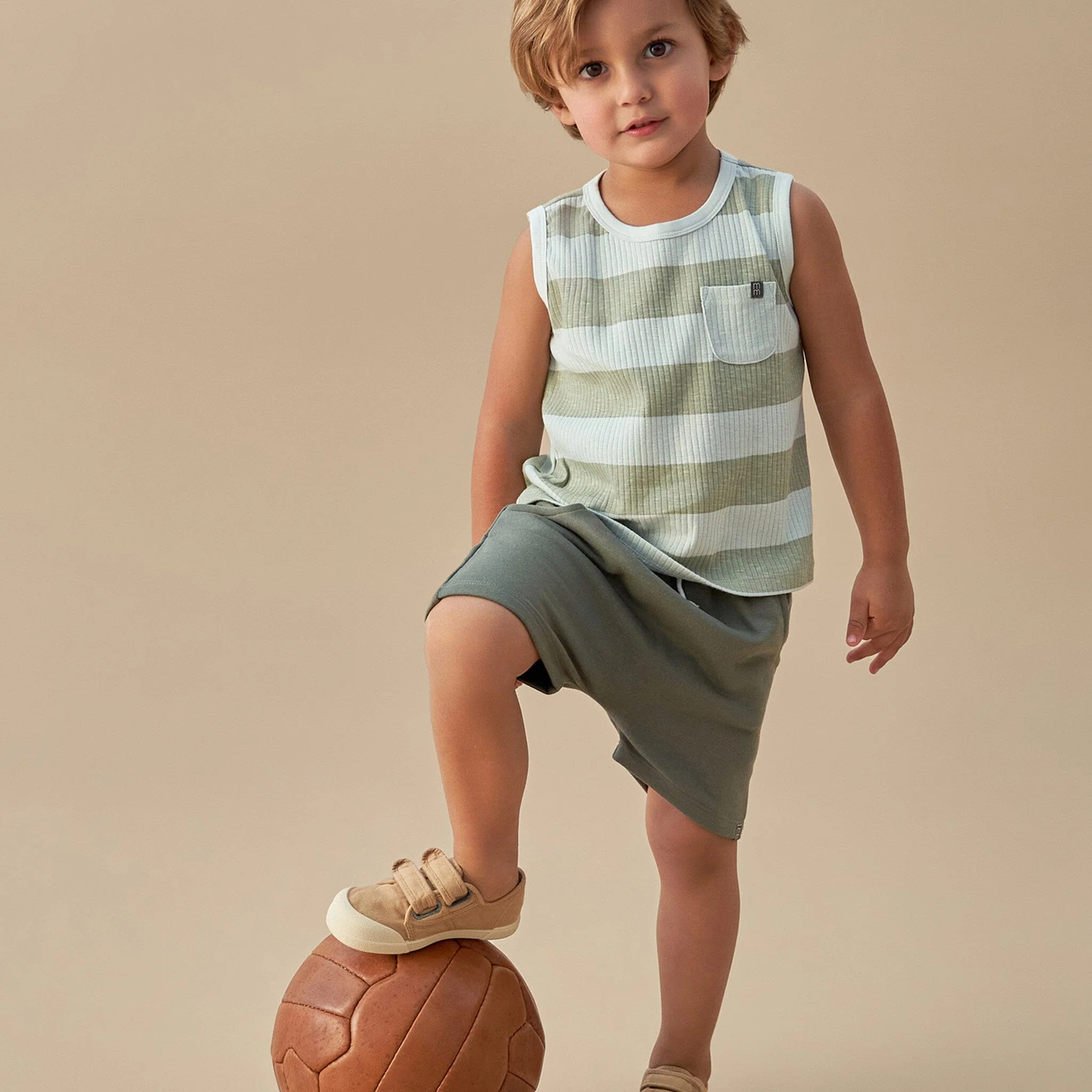 Infant & Toddler Boys Dark Green Harem Shorts - Image 3