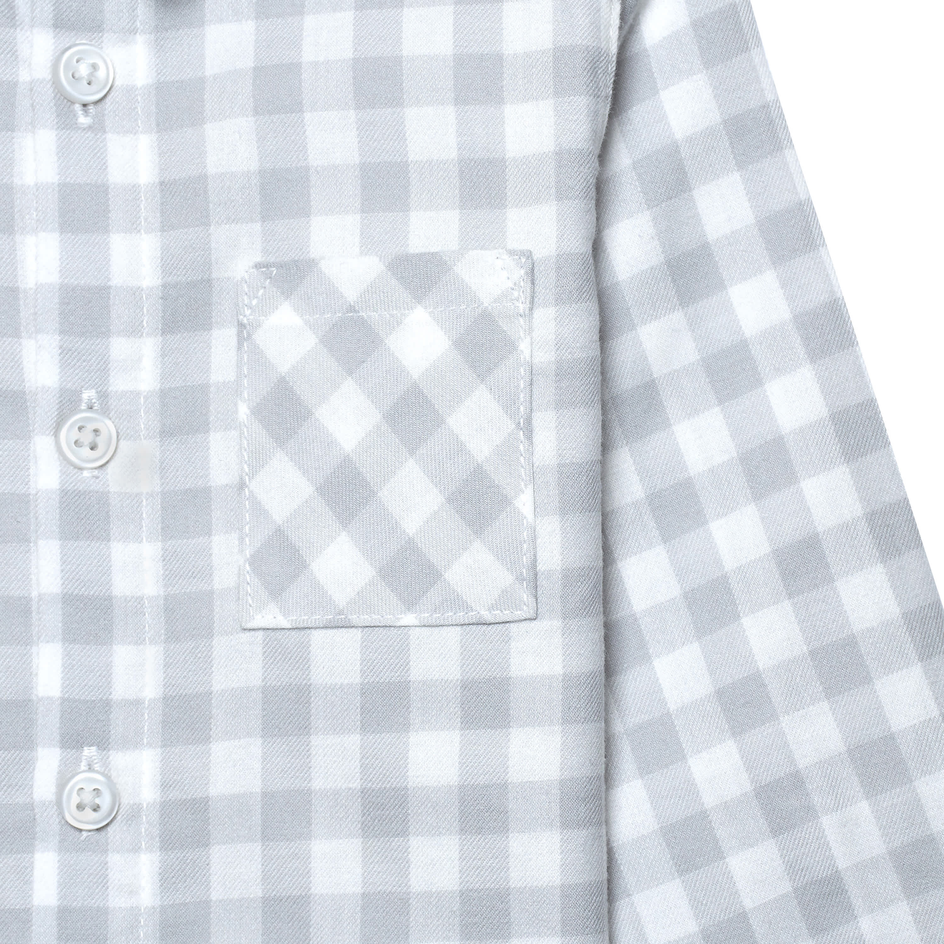 Infant & Toddler Boys Gray Plaid Woven Plaid Shirt - Image 2