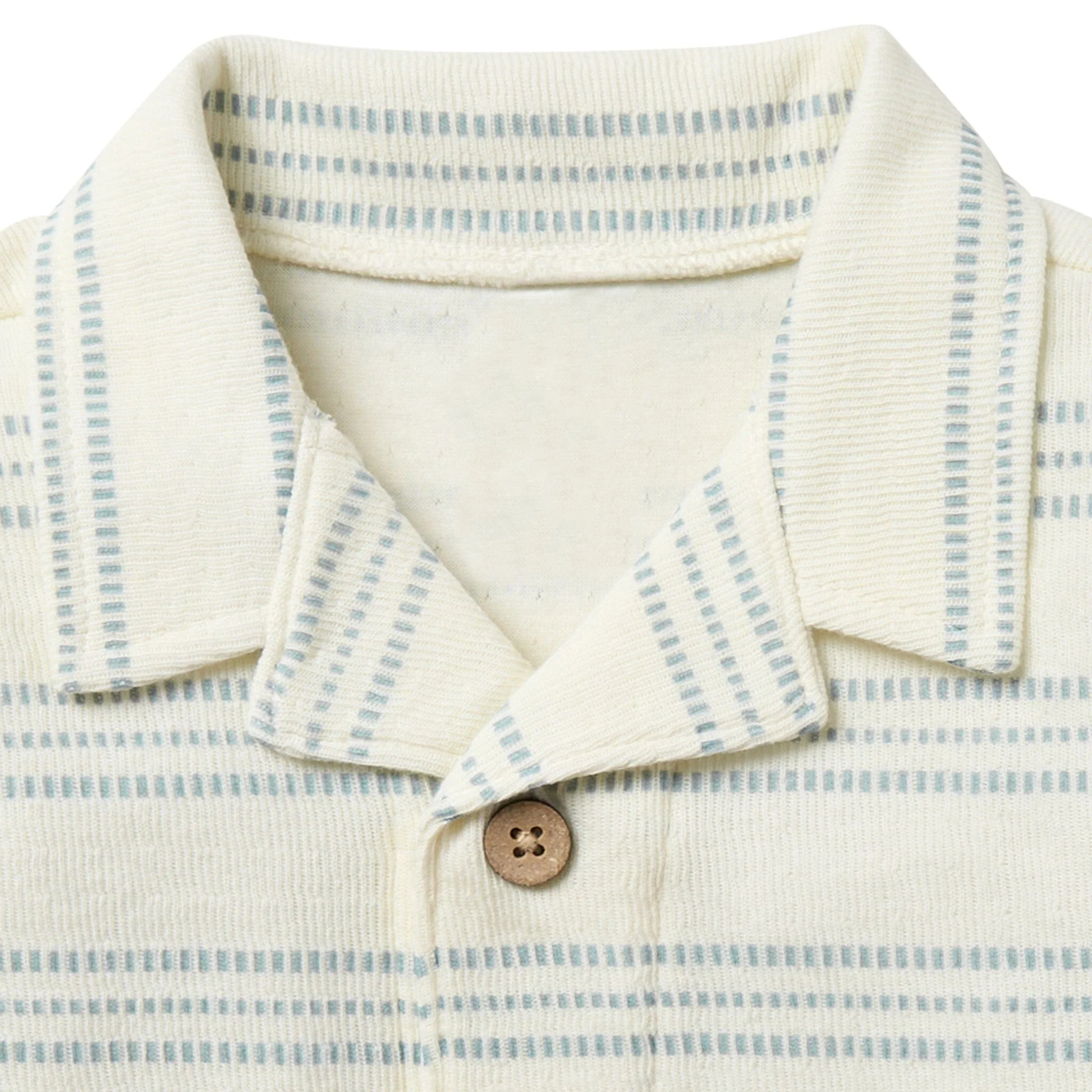 Infant & Toddler Boys Blue Stripe Collar Top - Image 4