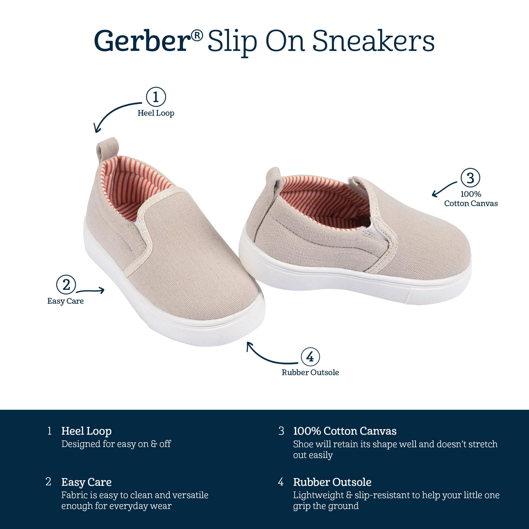 Infant & Toddler Boys Khaki Slip-On Sneaker - Image 7