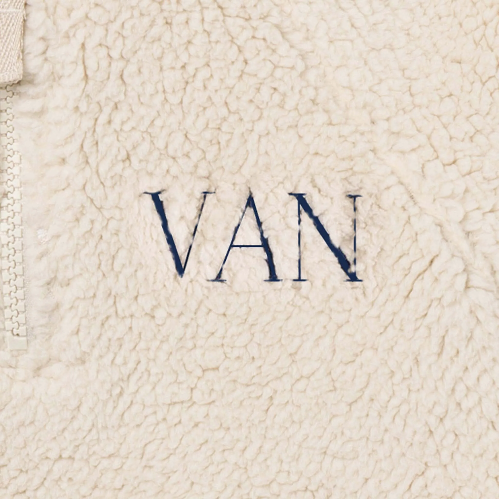 Embroidered Infant & Toddler Boys Light Beige Half-Zip Pullover - Image 2
