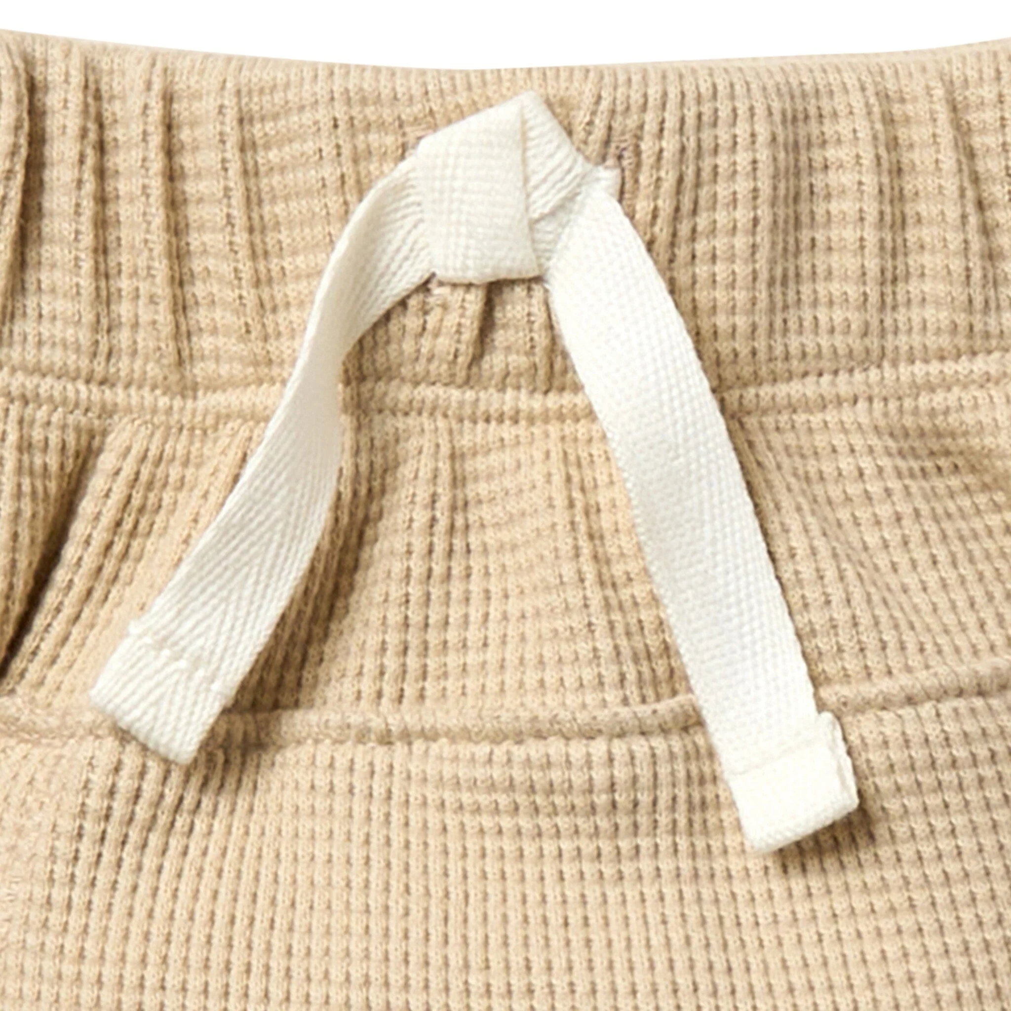Infant & Toddler Boys Light Brown Harem Kangaroo Pocket Shorts - Image 2