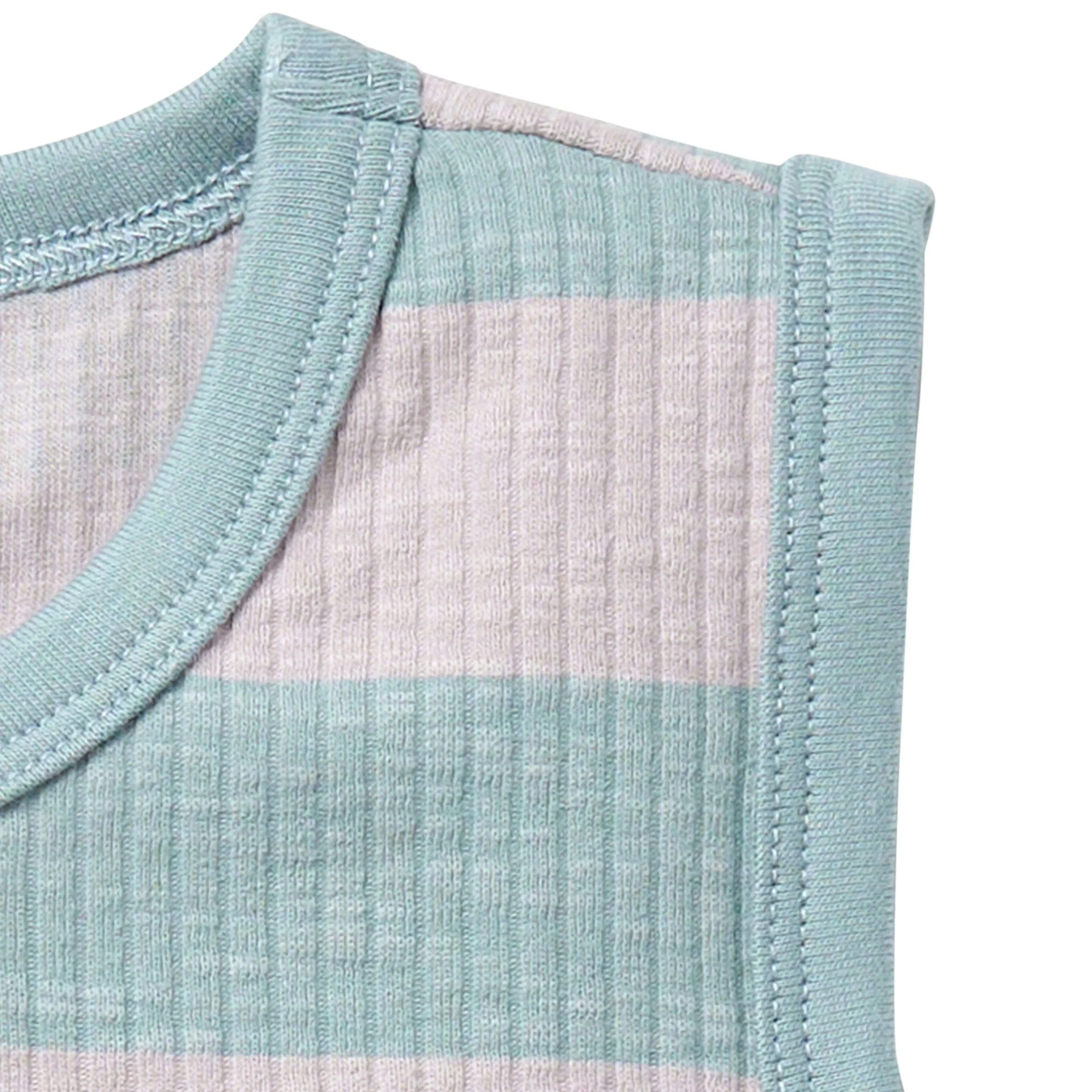 Infant & Toddler Boys Teal Stripe Tank Top - Image 3
