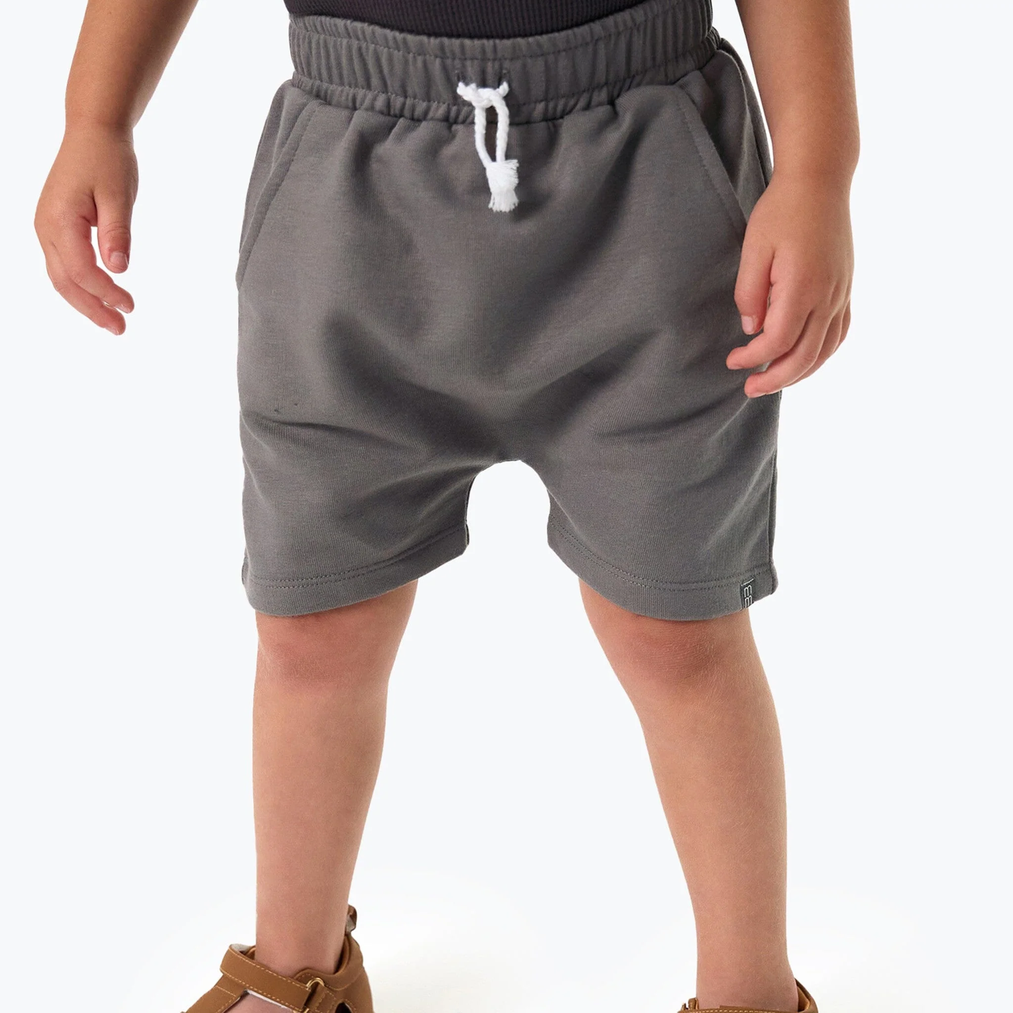 Infant & Toddler Boys Grey Harem Shorts - Image 3