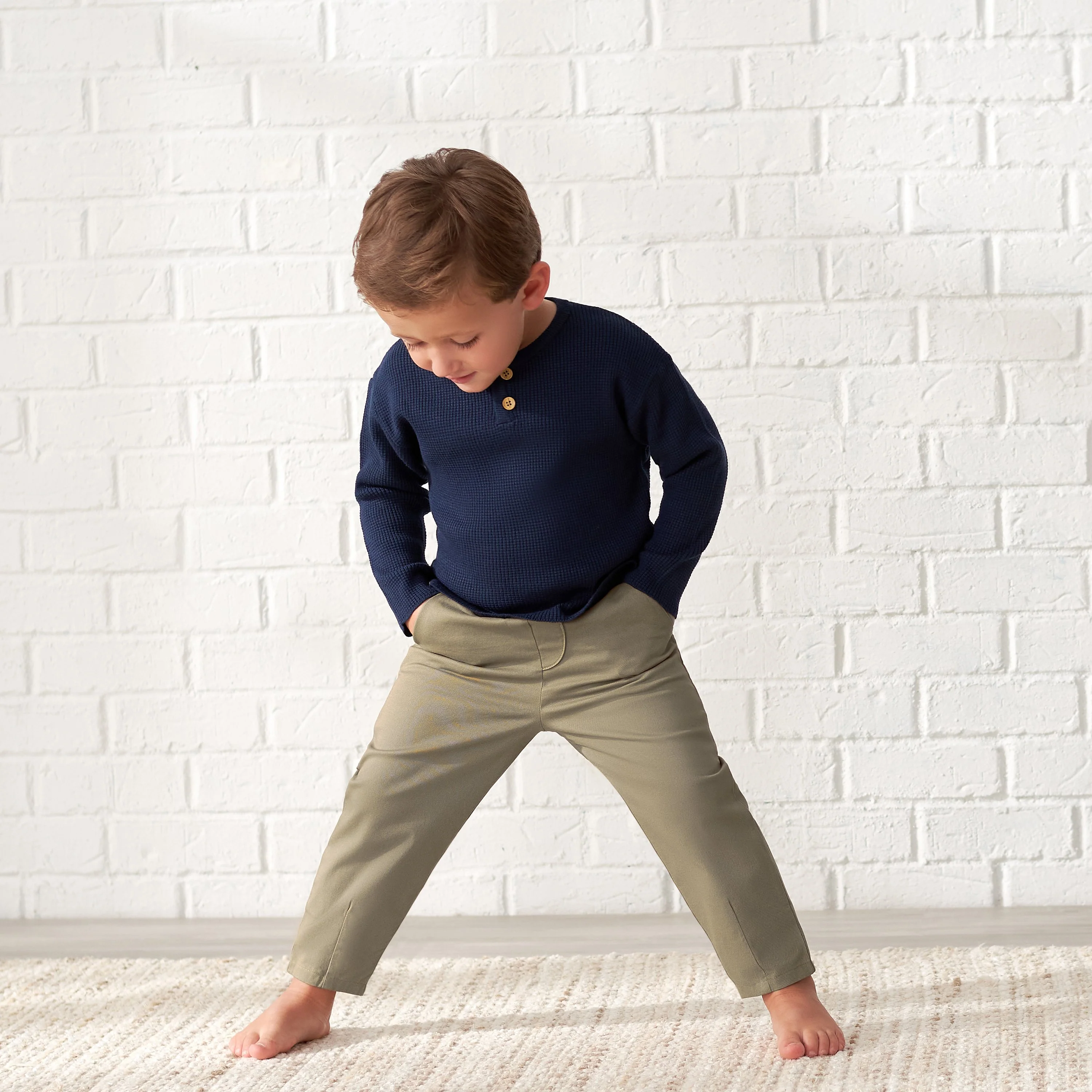 Infant & Toddler Boys Tan Canvas Pants - Image 2