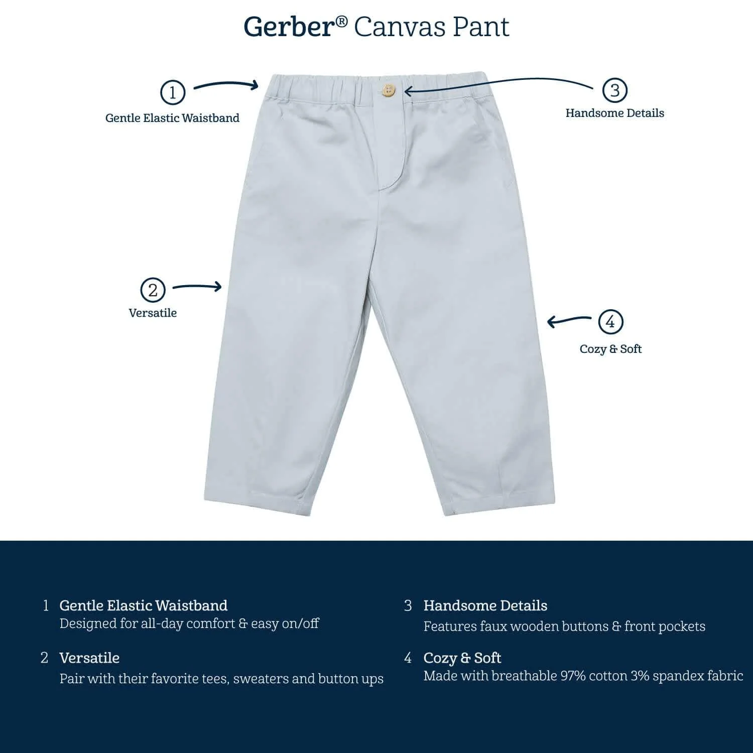 Infant & Toddler Boys Tan Canvas Pants - Image 8