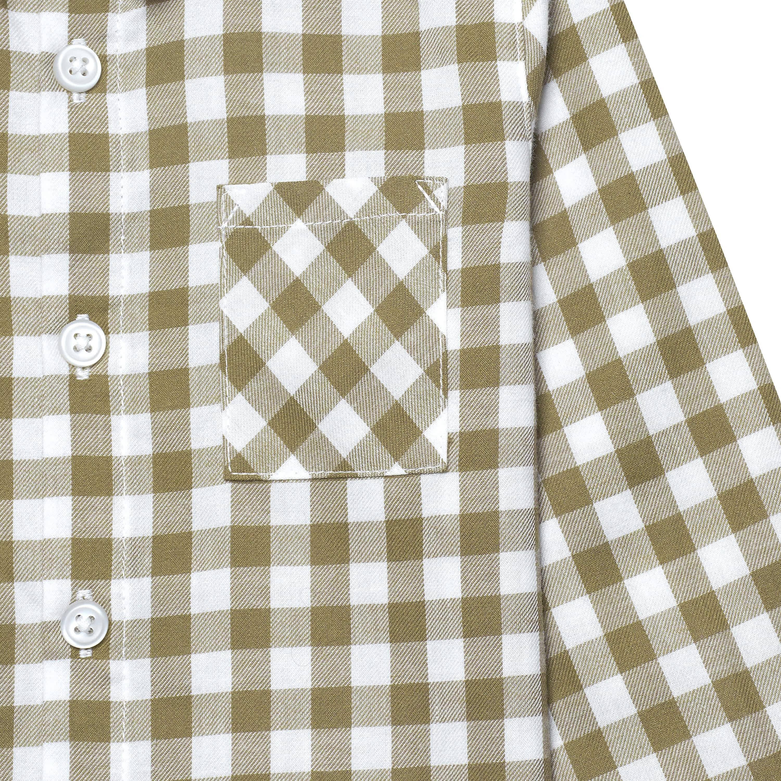 Infant & Toddler Boys Tan Plaid Woven Plaid Shirt - Image 2