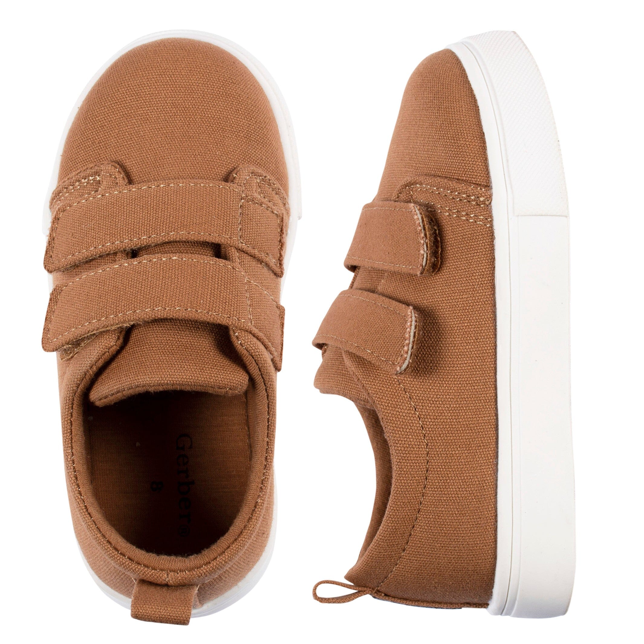 Infant & Toddler Boys Washed Rust Twill Strap Sneaker - Image 5