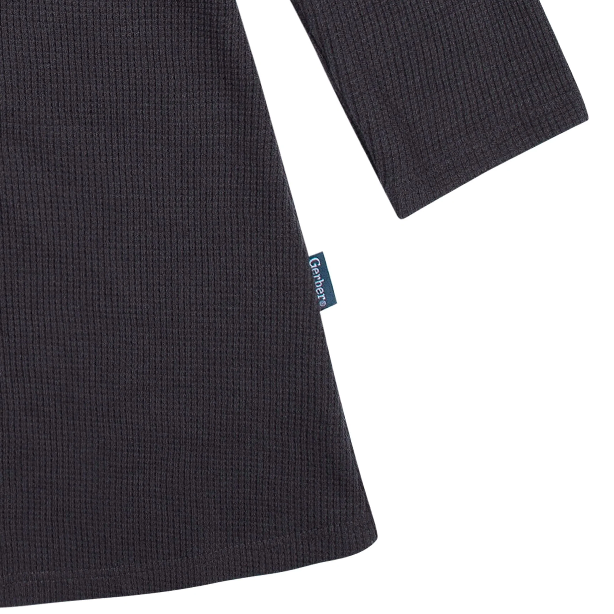 Infant and Toddler Girls Charcoal Dress with Ruffle - Image 3