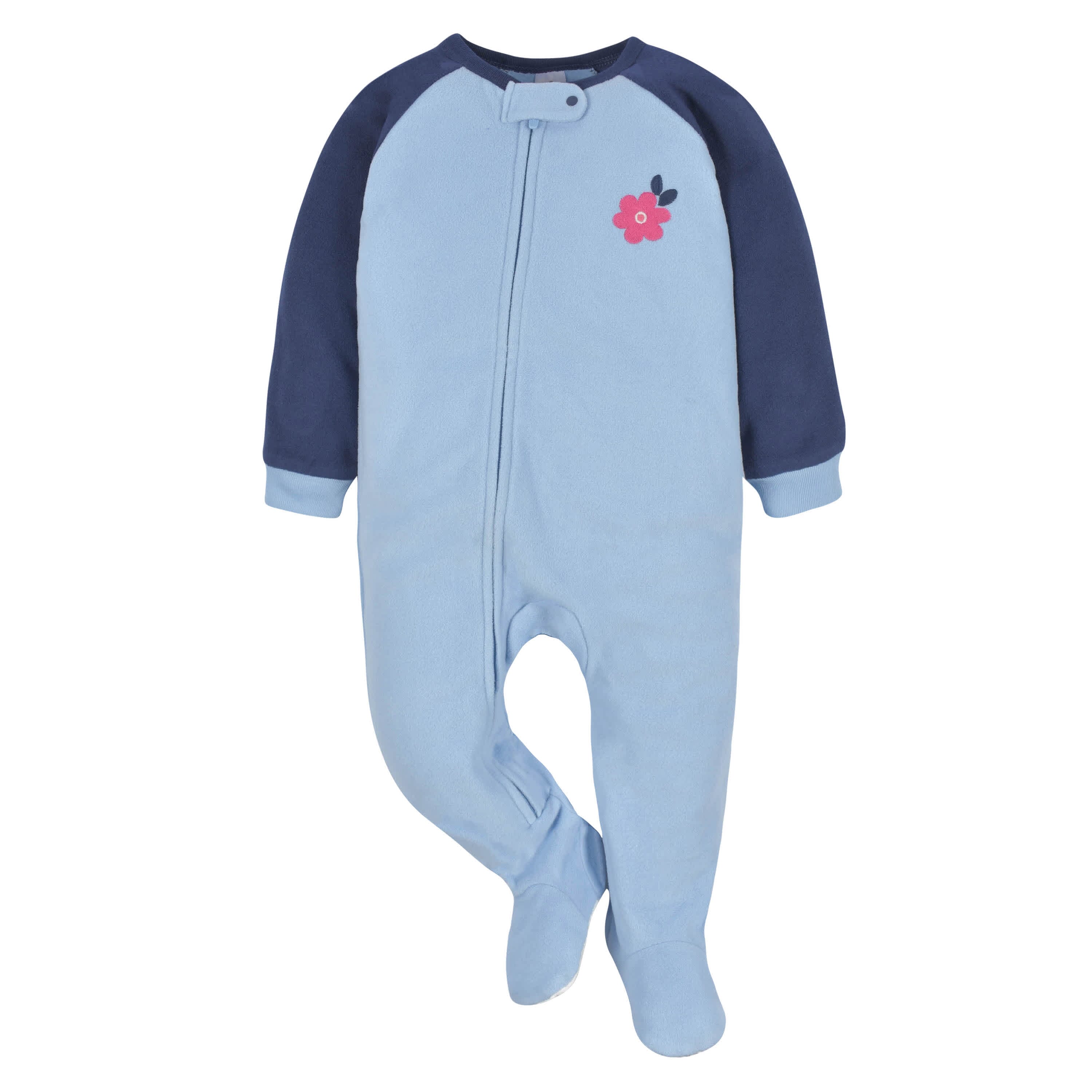 Infant Girls Floral Fleece Pajamas