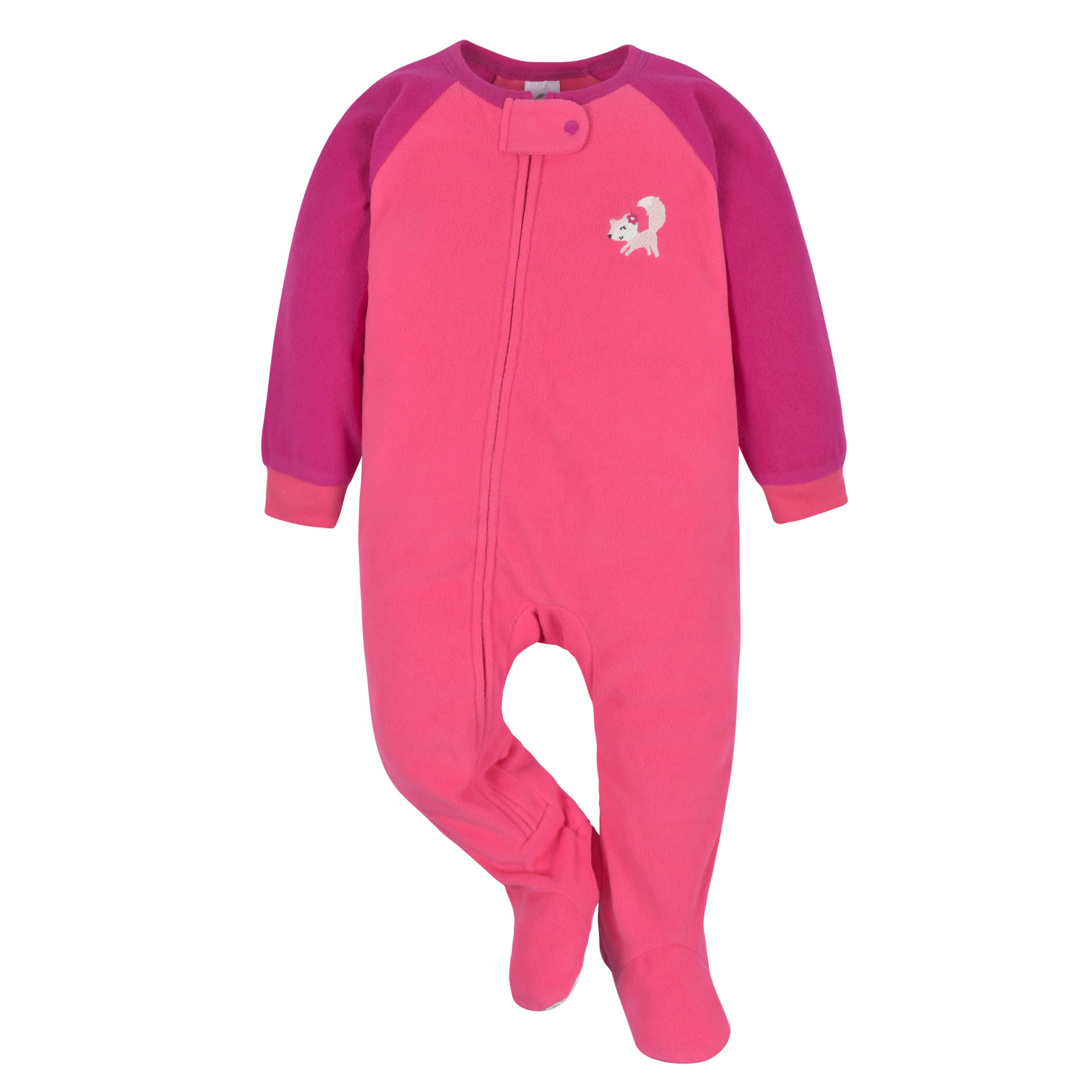 2-Pack Baby & Toddler Girls Pink Fox Fleece Pajamas - Image 4