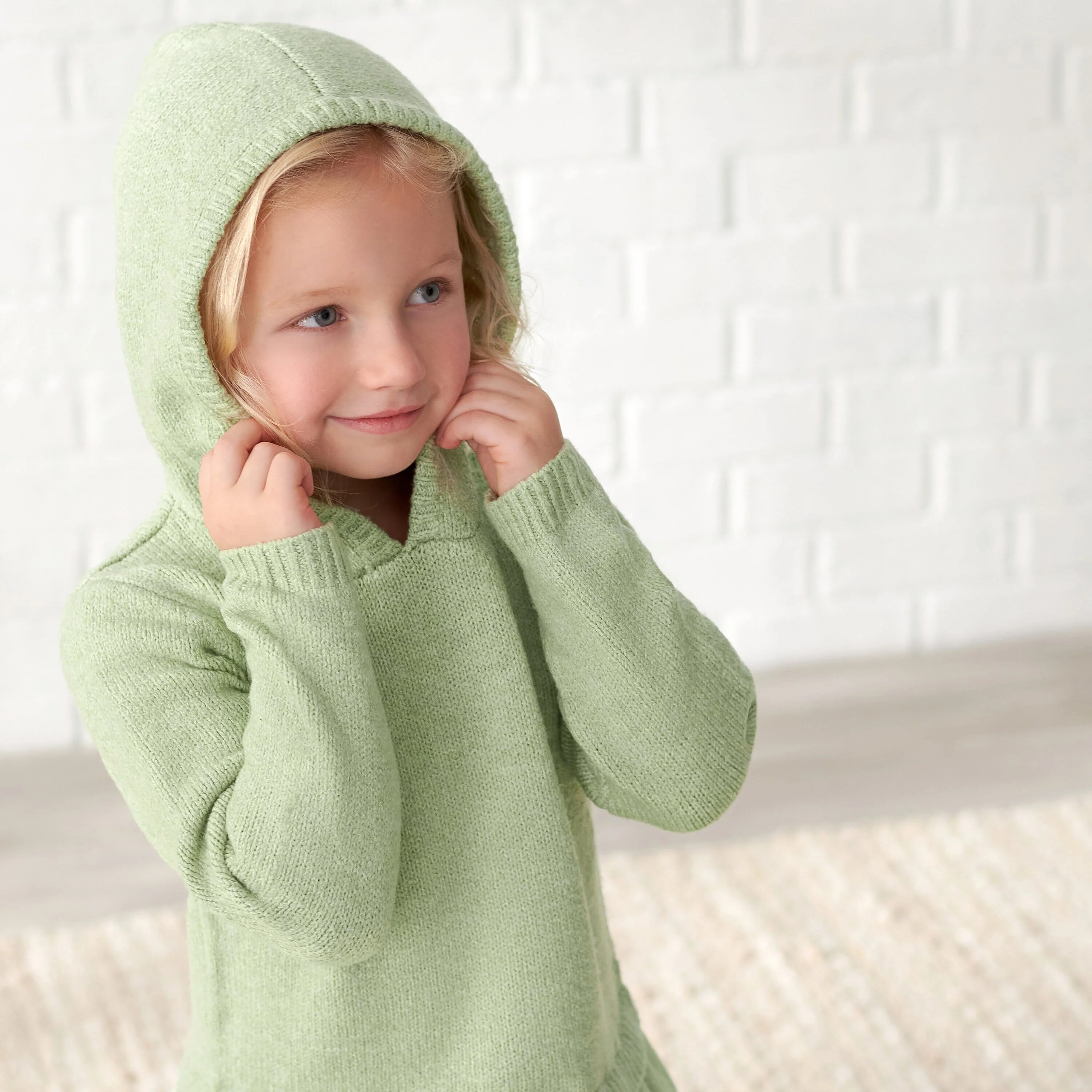 Infant Girls Green Sweater Dress With Tulle Skirt, 12M - Image 3