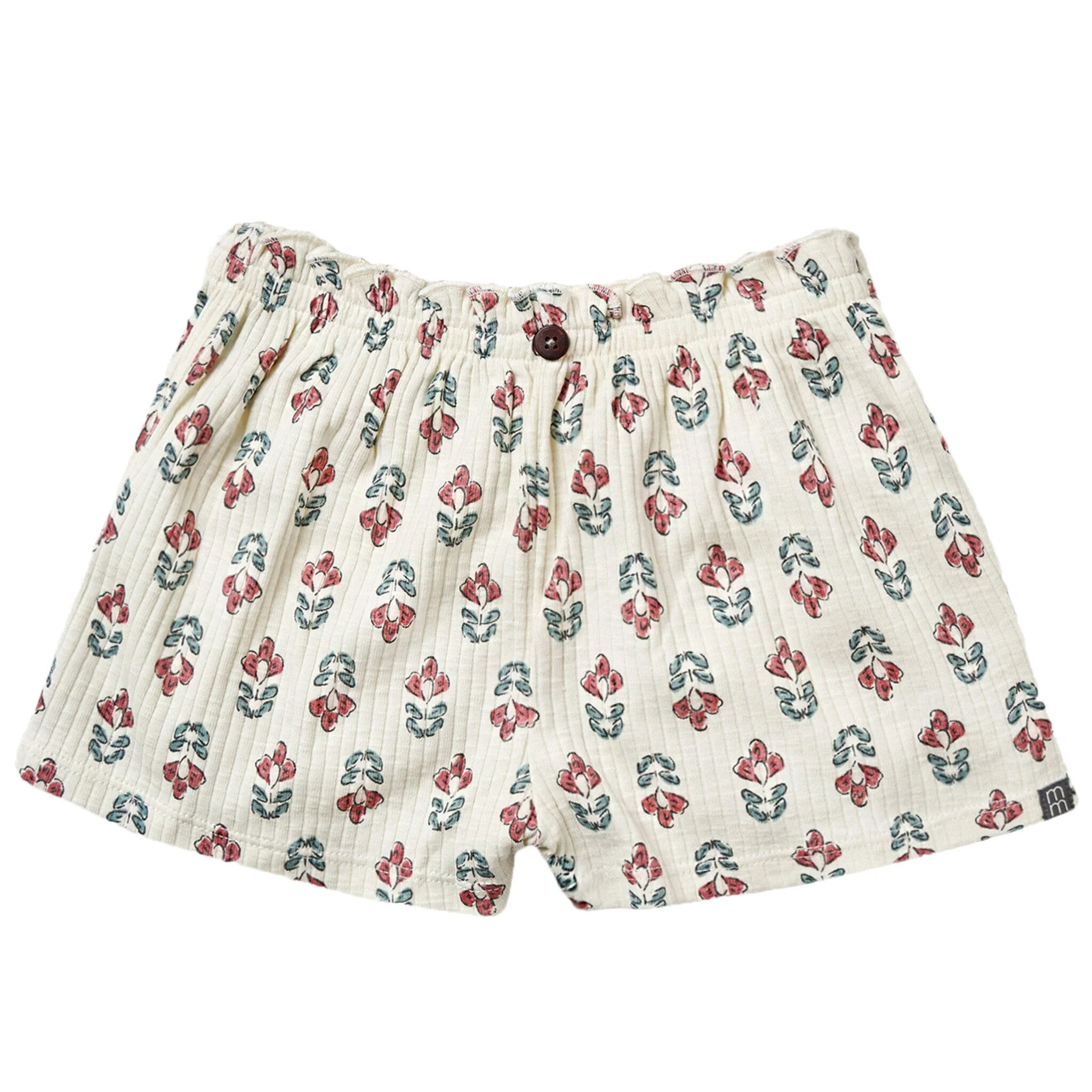 Infant & Toddler Girls Ivory Flower Wide Leg Shorts