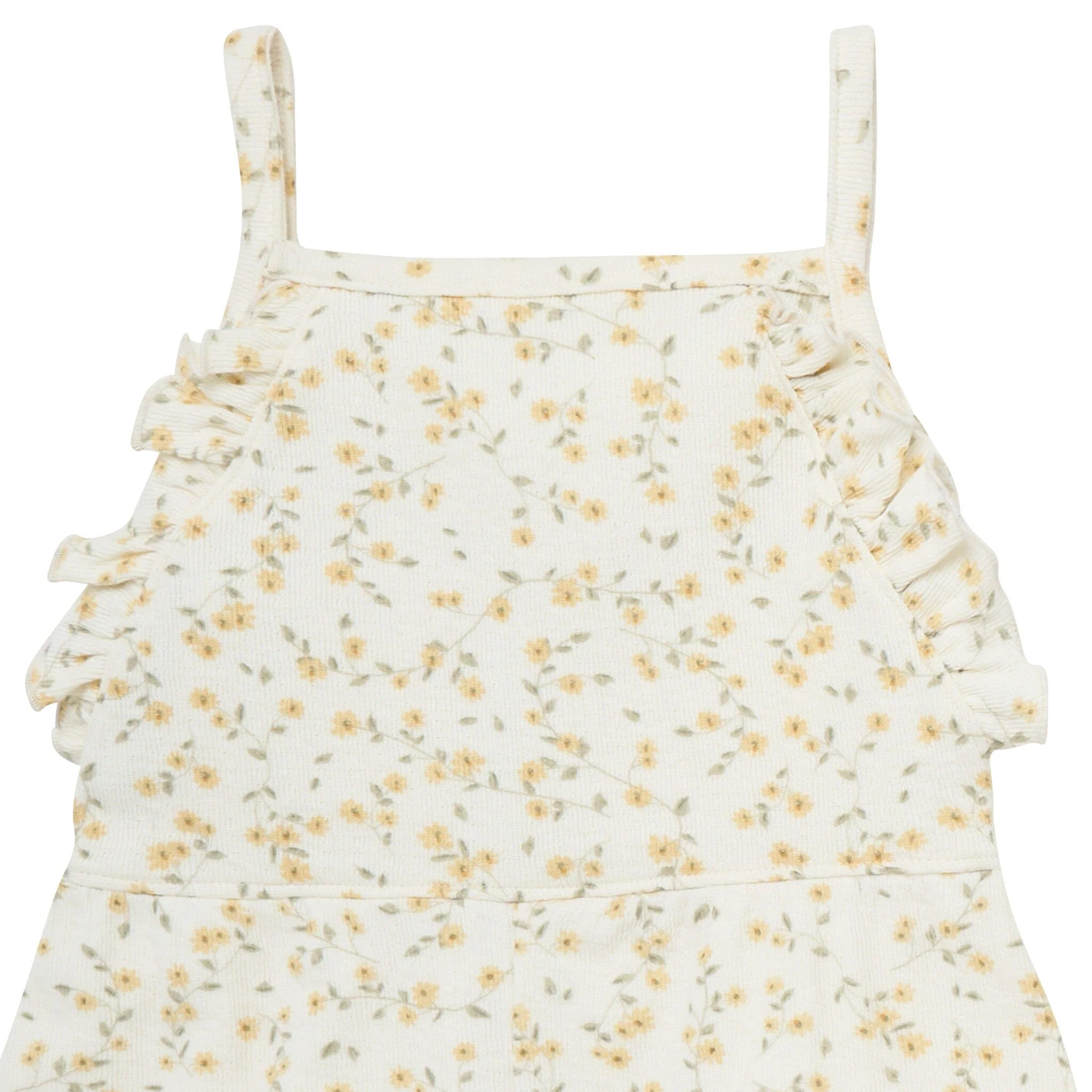 Infant & Toddler Girls Ivory Vines Ruffle Romper - Image 2