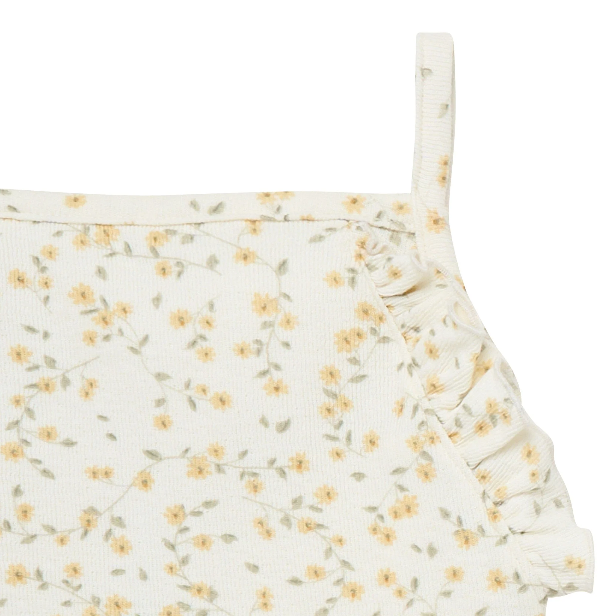 Infant & Toddler Girls Ivory Vines Ruffle Romper - Image 3