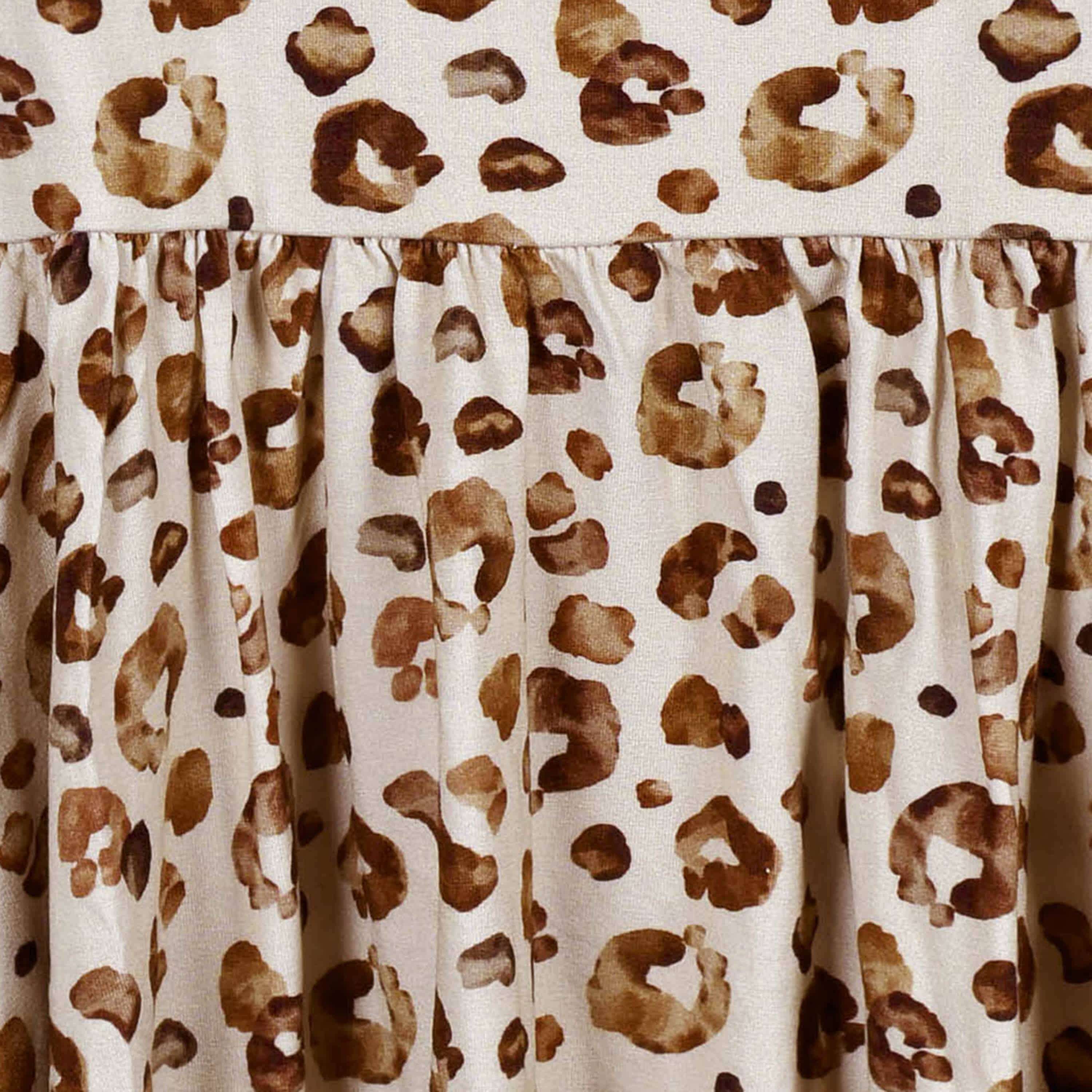 Infant & Toddler Girls Spotted Leopard Buttery Soft Viscose Made from Eucalyptus Twirl Dress - Image 6