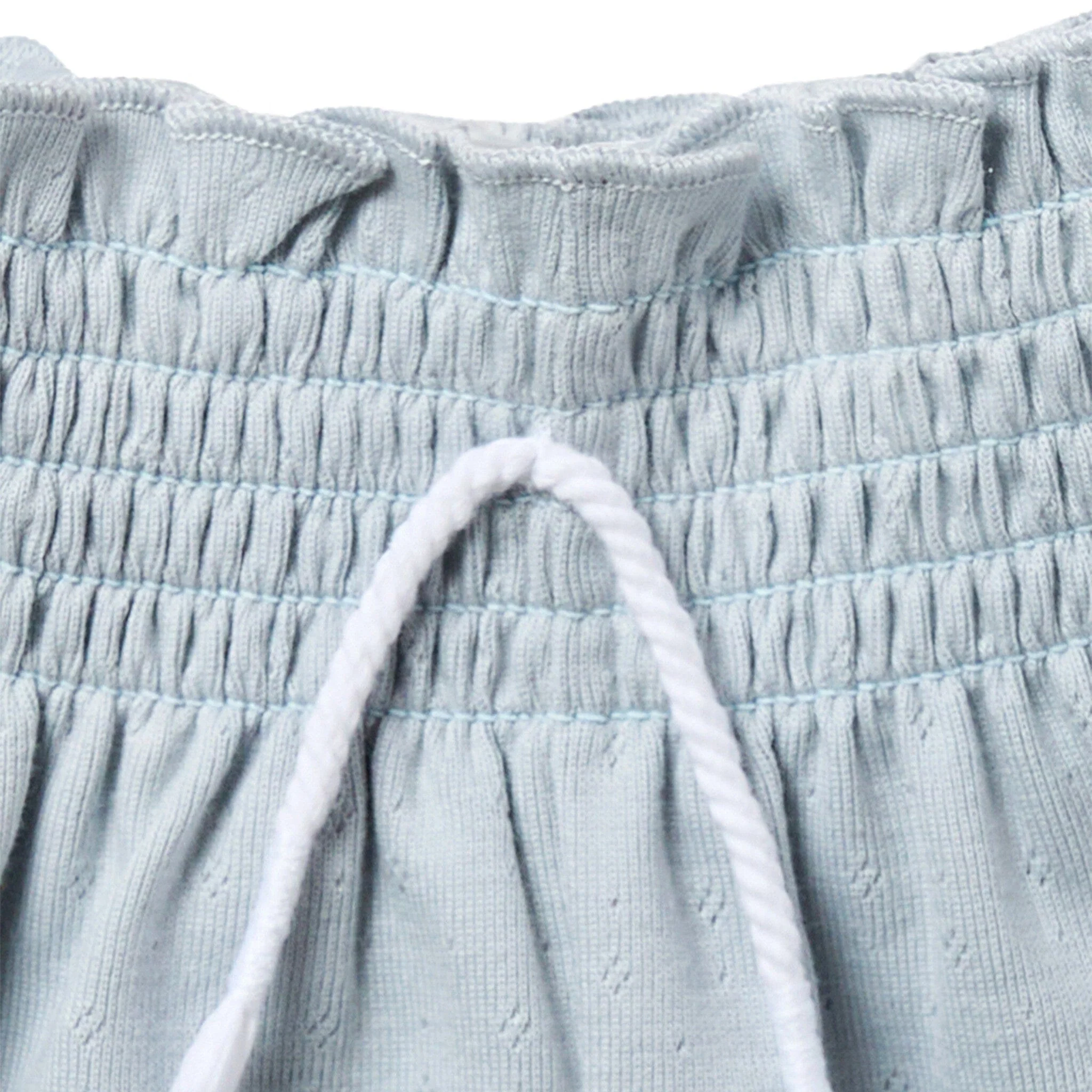 Infant & Toddler Girls Light Blue Smocked Wide Leg Shorts - Image 7