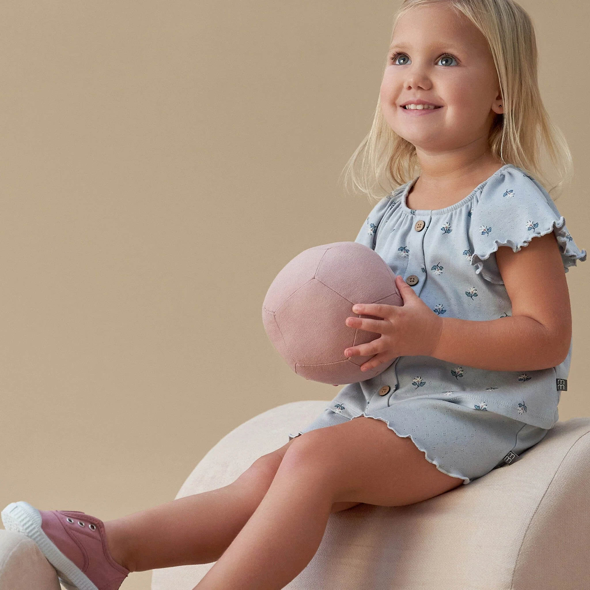 Infant & Toddler Girls Light Blue Wide Leg Shorts - Image 3