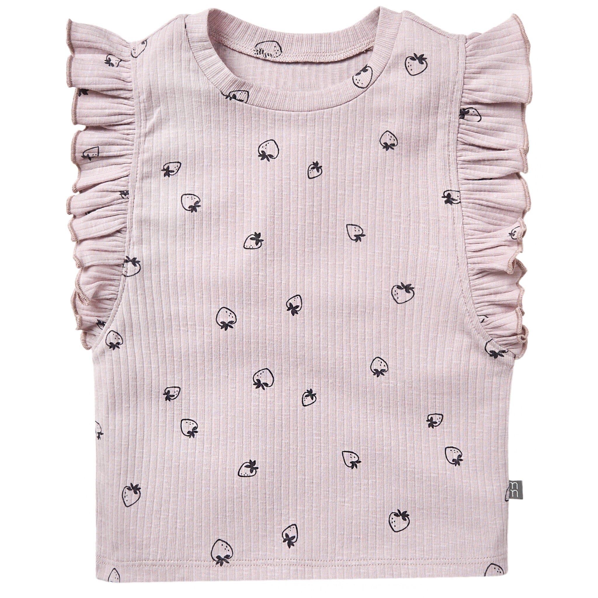 Infant & Toddler Girls Light Lilac Strawberry Ruffle Sleeveless Top