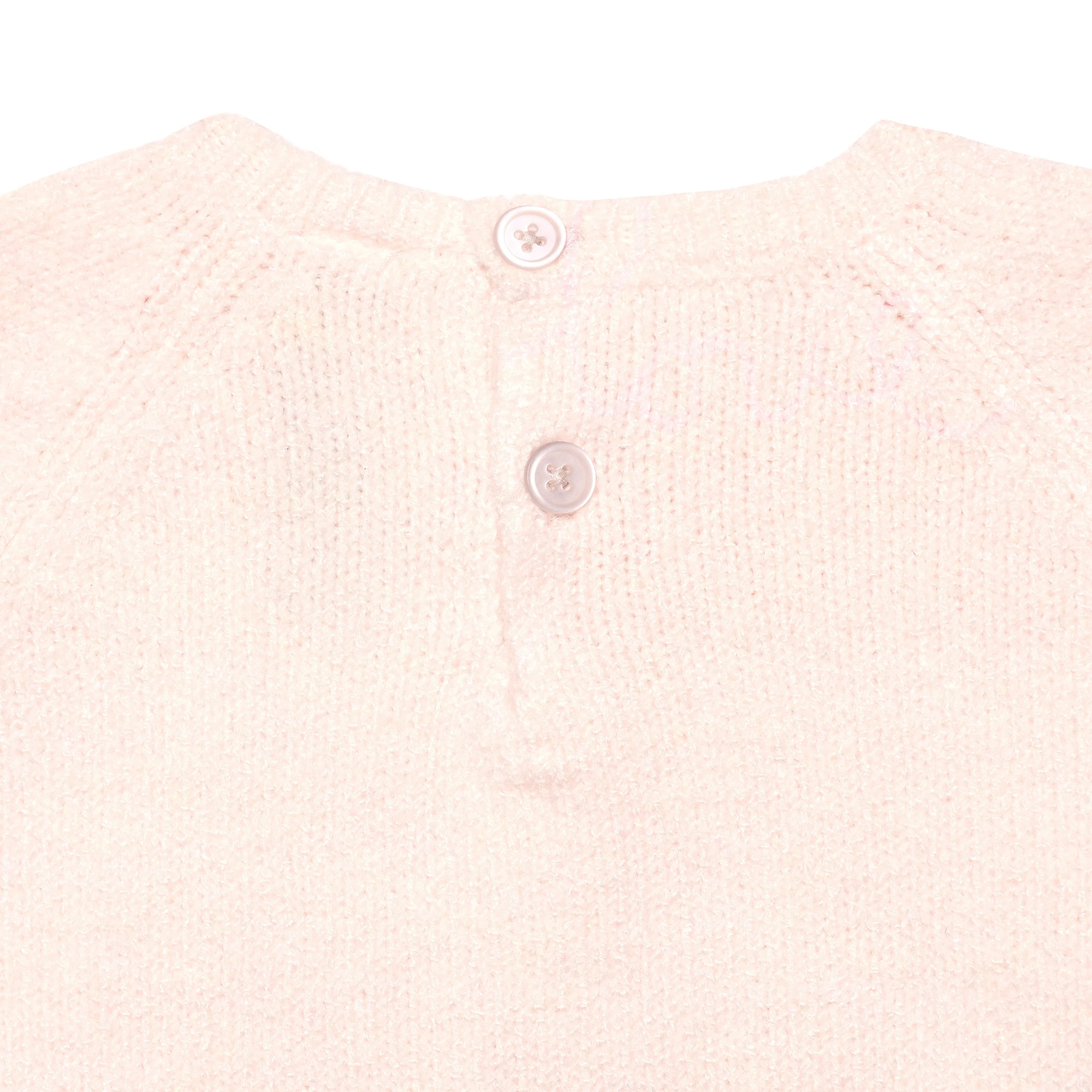 Infant & Toddler Girls Light Pink Sweater With Tulle Trim - Image 7
