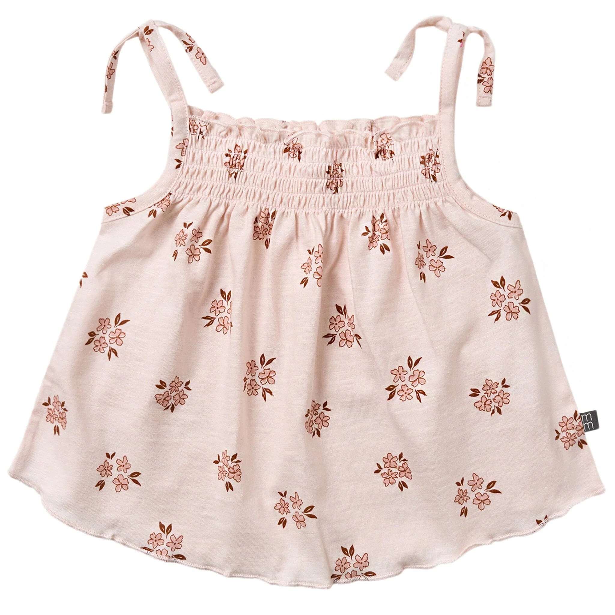 Infant & Toddler Girls Light Rose Floral Smocked Sleeveless Top