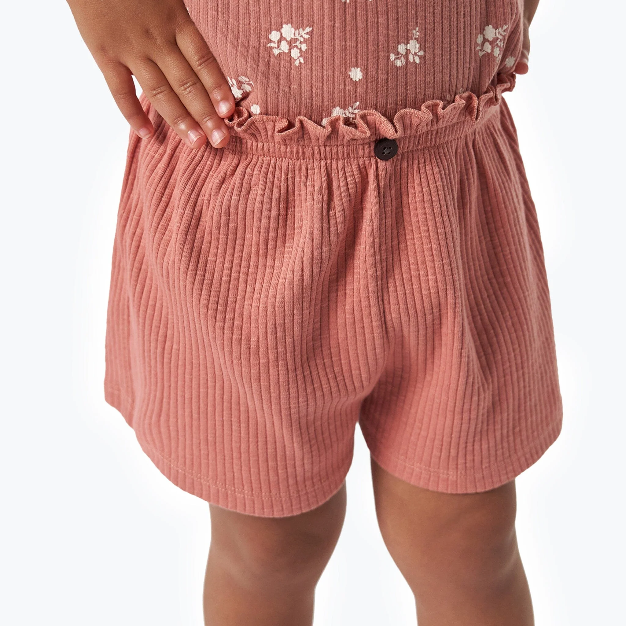 Infant & Toddler Girls Rose Wide Leg Shorts - Image 3