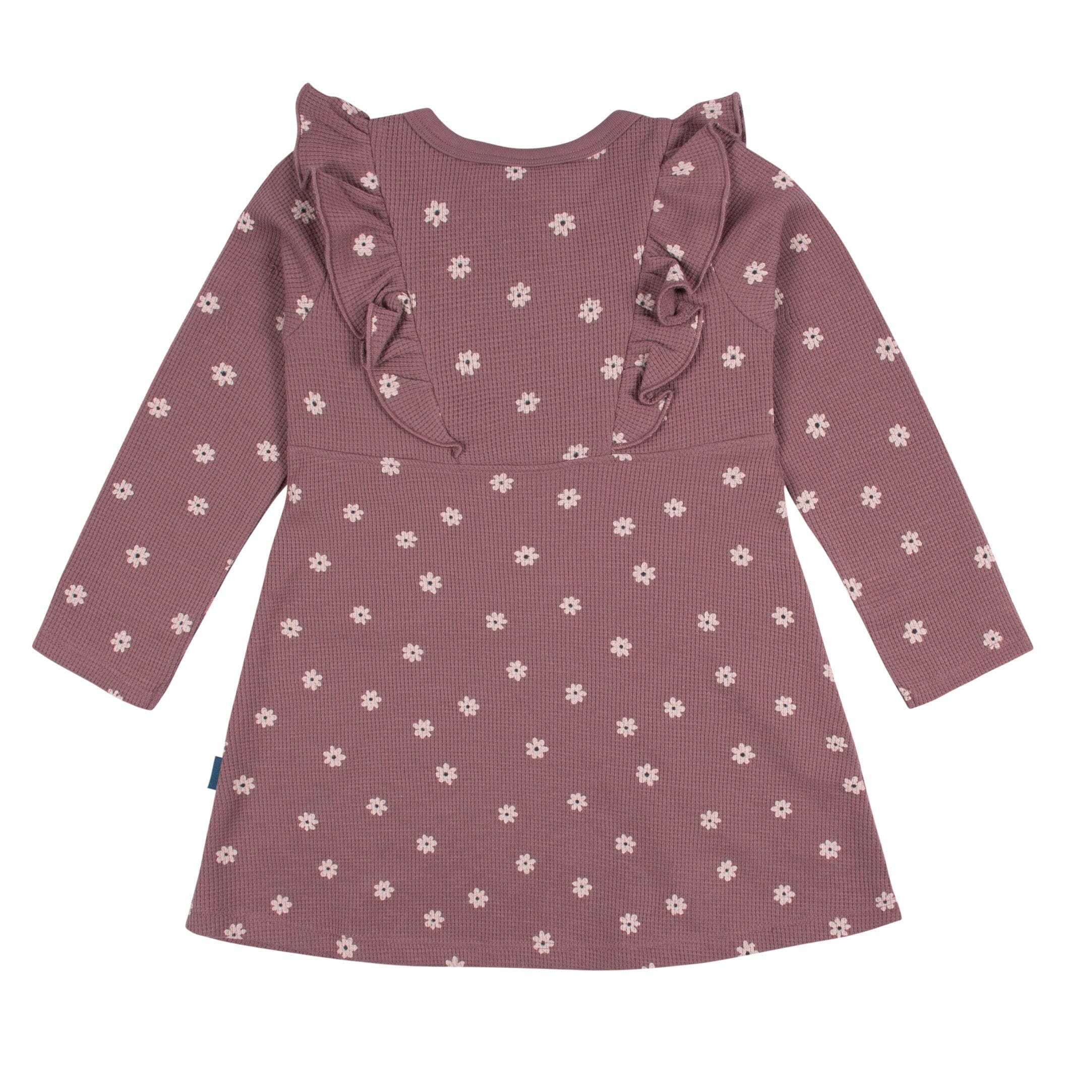 Infant and Toddler Girls Pink Daisies Dress with Ruffle - Image 4