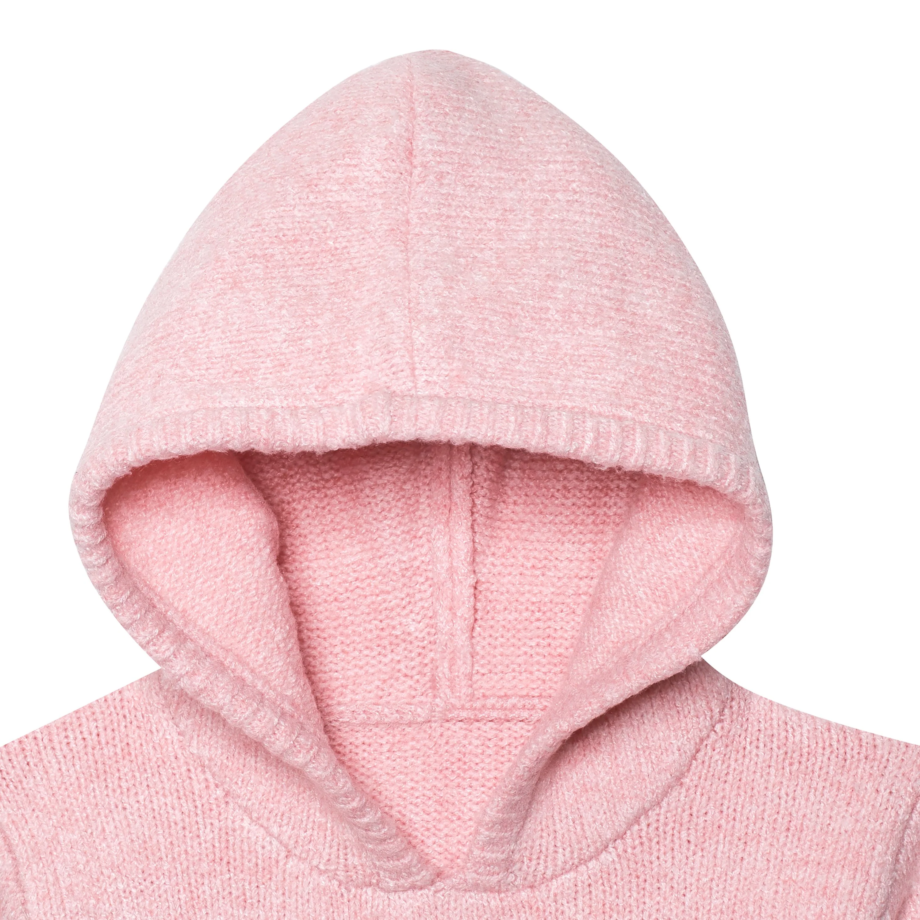 Infant Girls Pink Sweater Dress With Tulle Skirt, 12M - Image 4