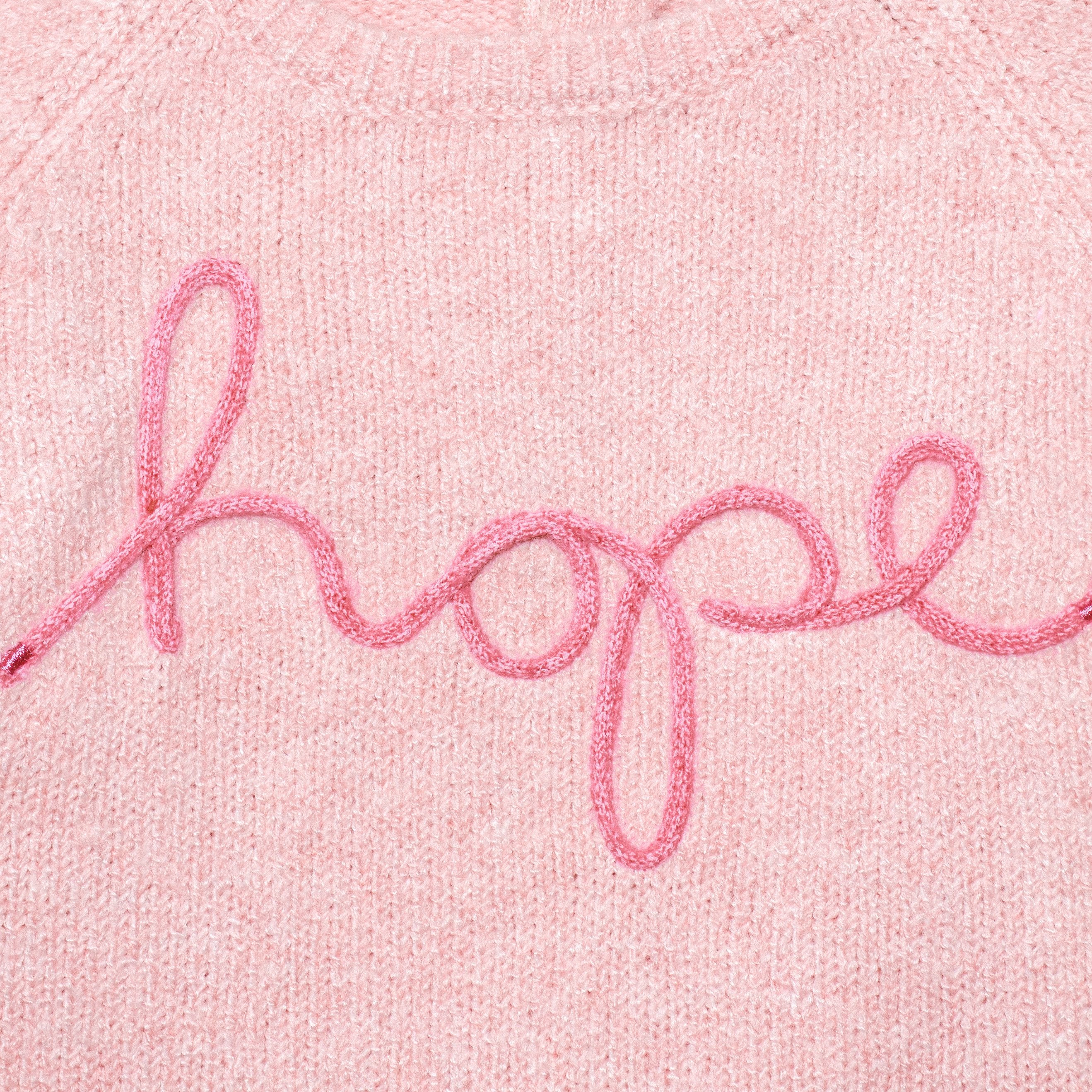 Infant & Toddler Girls Pink Sweater With Tulle Trim - Image 3
