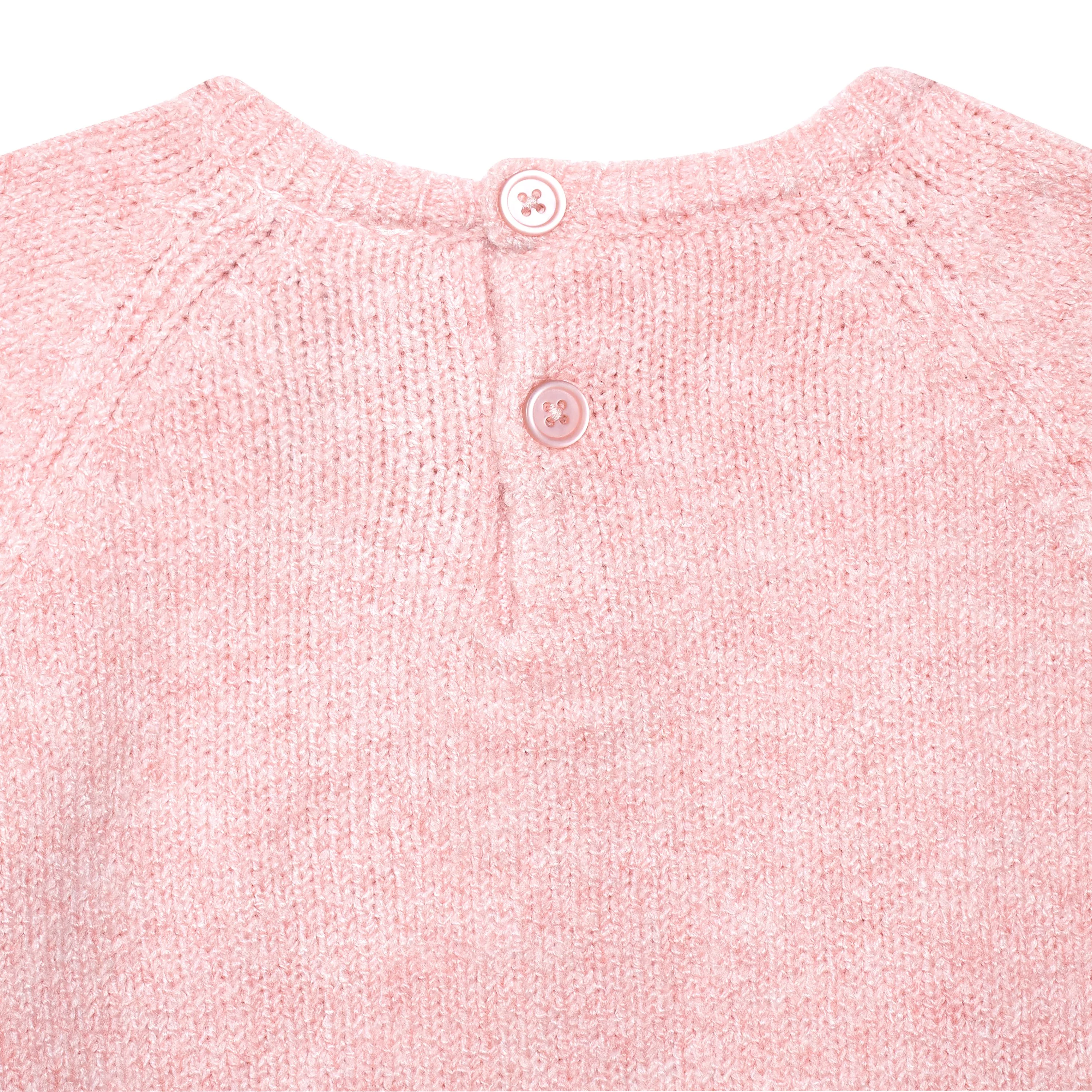 Infant & Toddler Girls Pink Sweater With Tulle Trim - Image 6