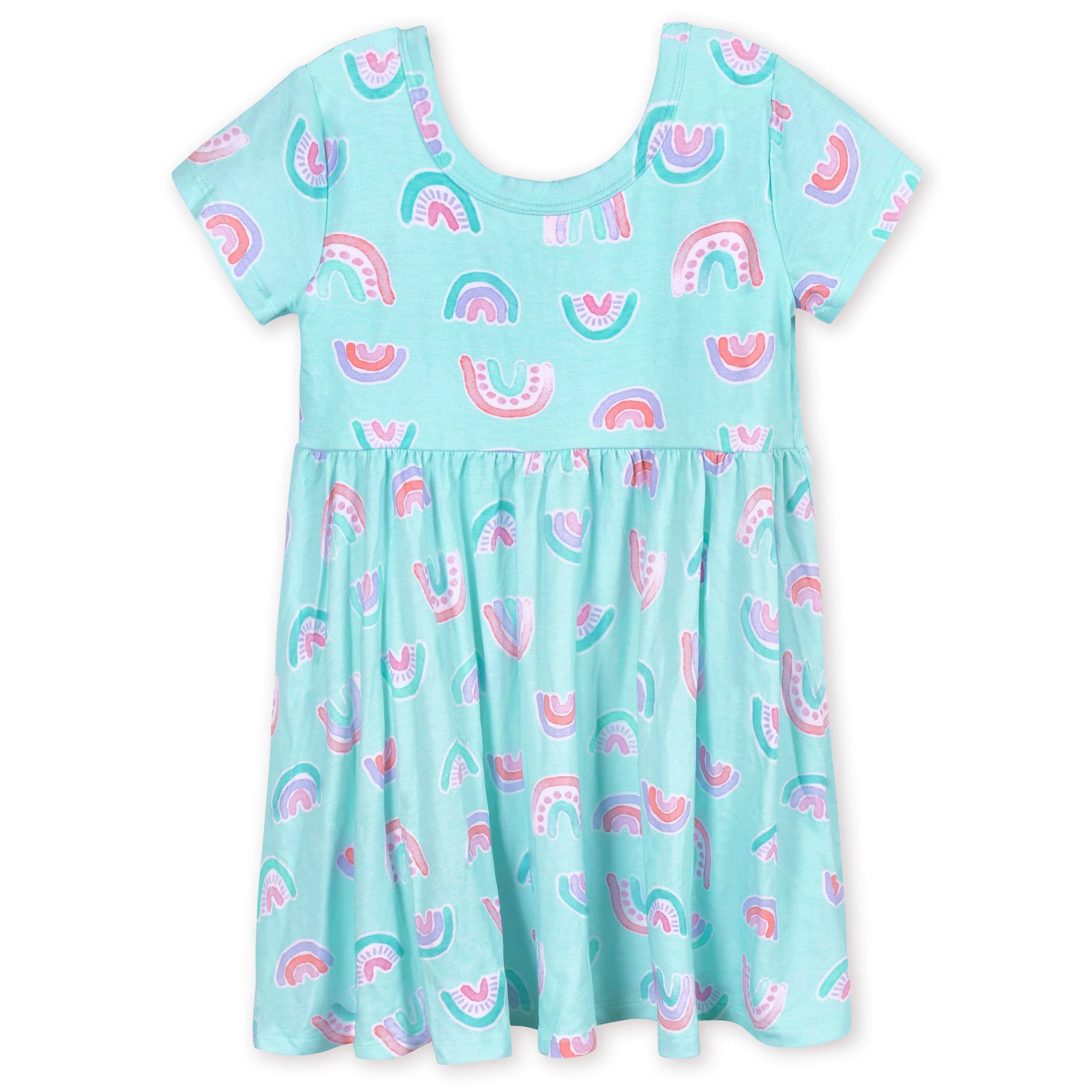 Infant & Toddler Girls Rainbow Sky Buttery Soft Viscose Made from Eucalyptus Twirl Dress - Image 2