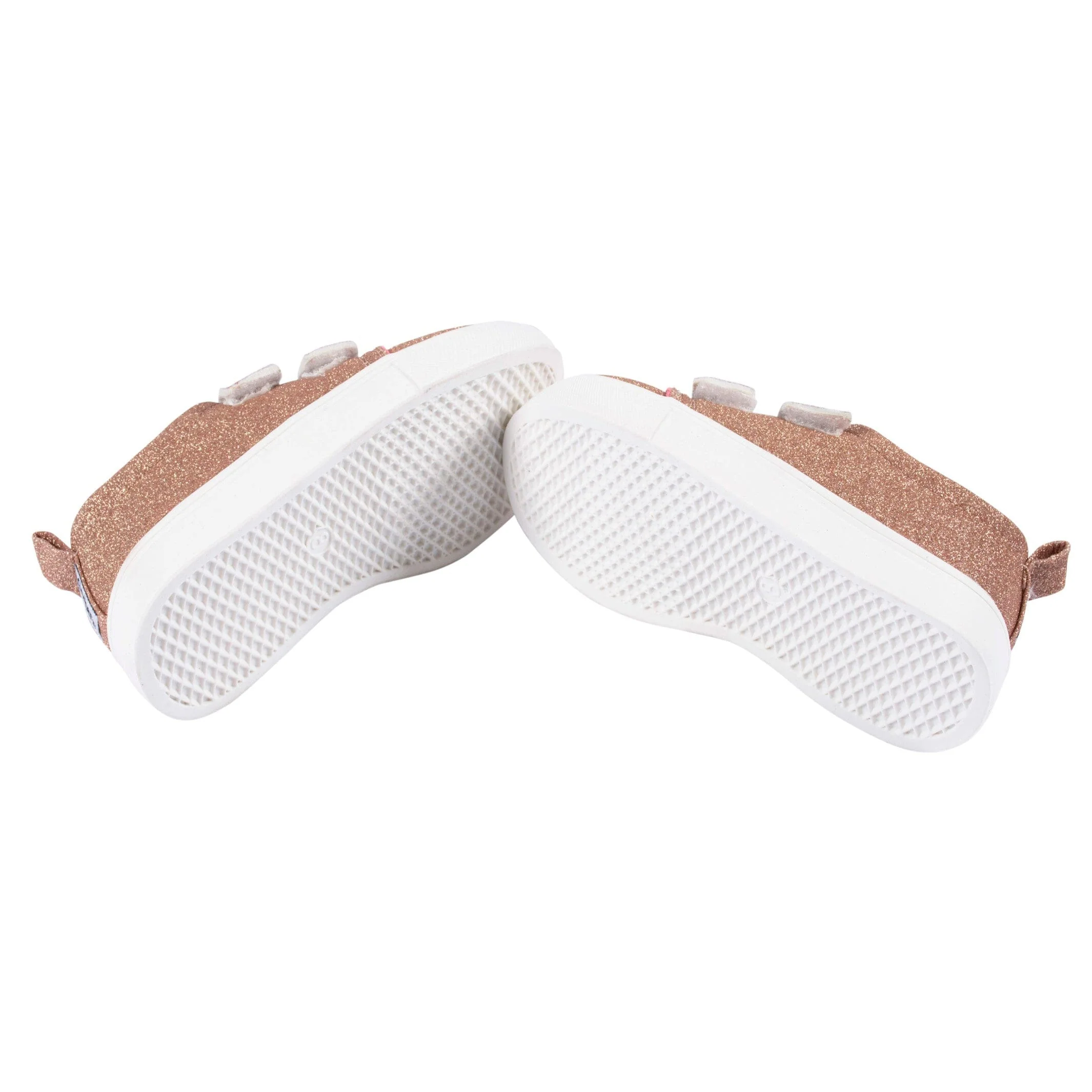 Infant & Toddler Girls Rose Gold Glitter Strap Sneaker - Image 3