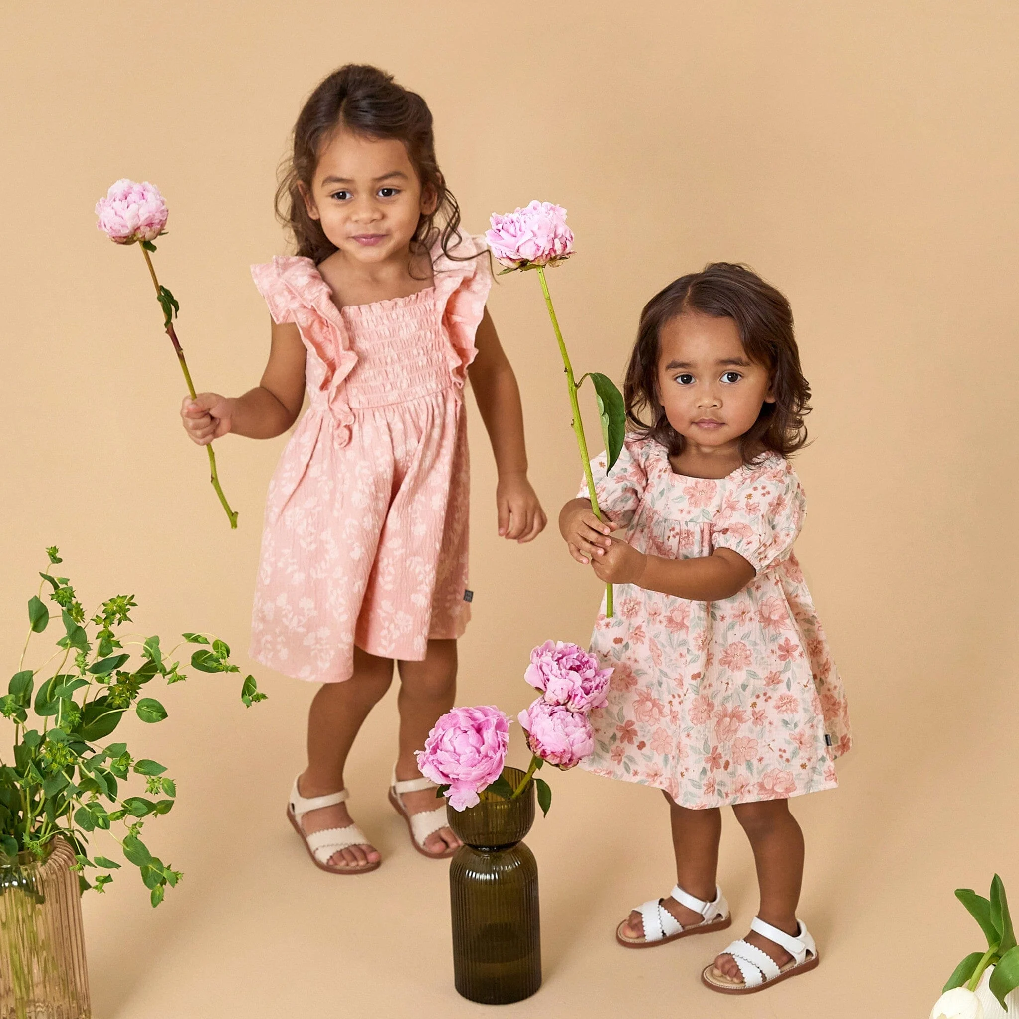 Infant & Toddler Girls Rose Wild Flowers Smocked Ruffle Dress - Image 3