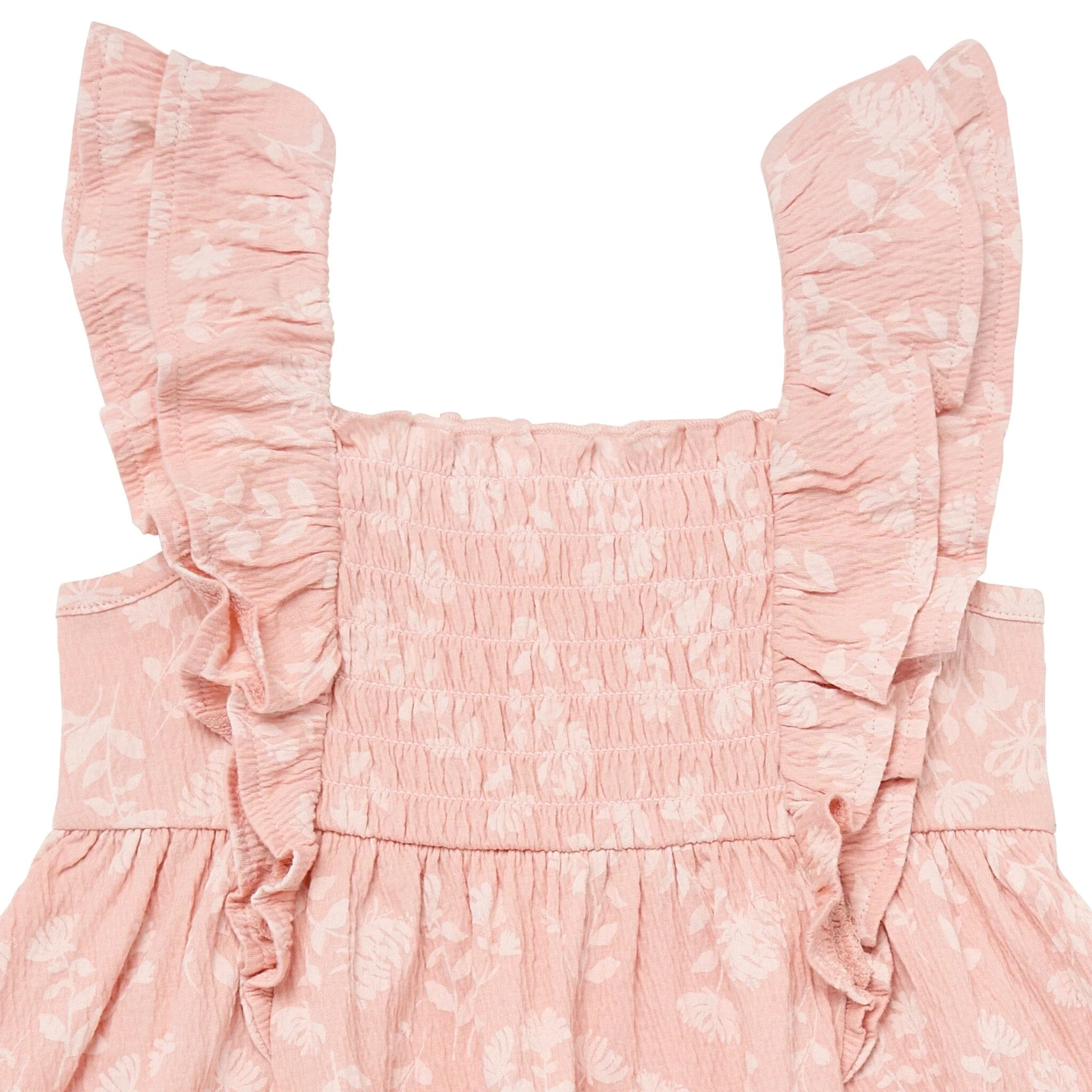 Infant & Toddler Girls Rose Wild Flowers Smocked Ruffle Dress - Image 4